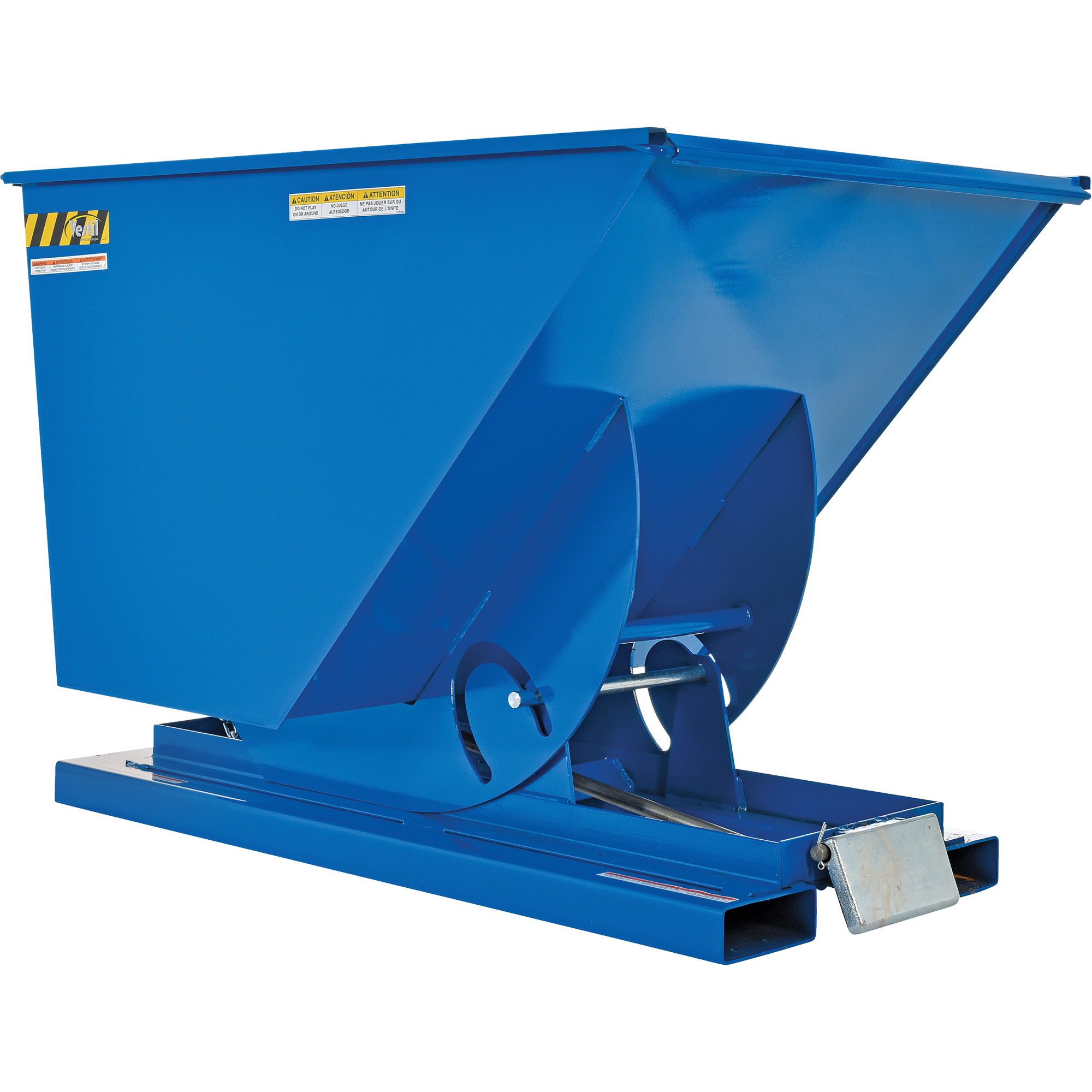 Conteneur autobasculeur, Acier, 1 vg³, Bleu