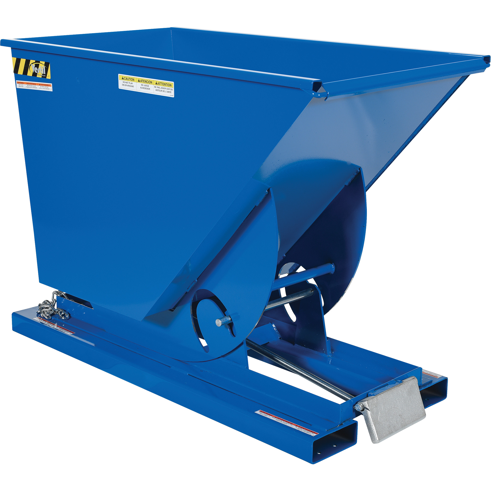 Conteneur autobasculeur, Acier, 3/4 vg³, Bleu