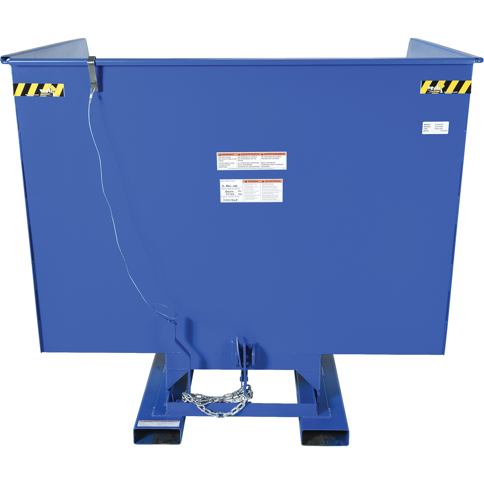 Conteneur autobasculeur, Acier, 4 vg³, Bleu – Image 4