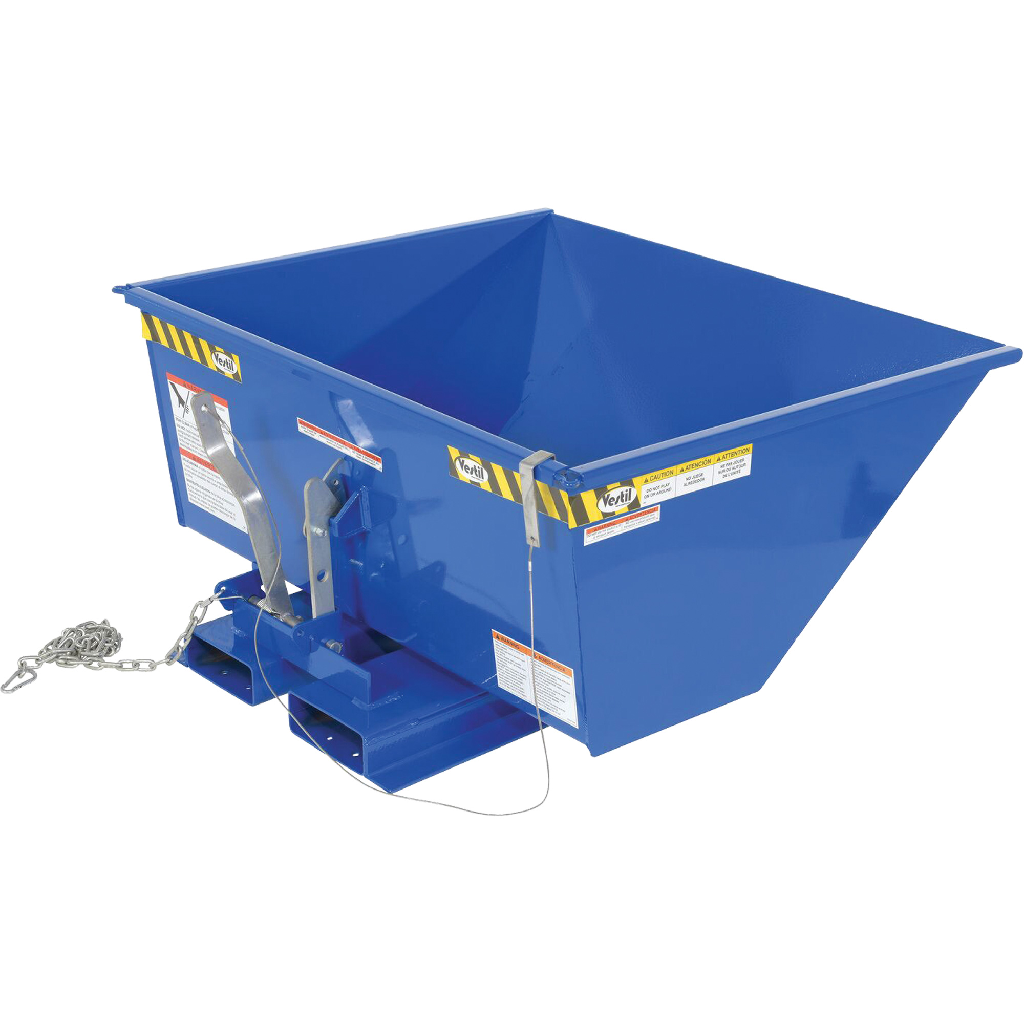 Conteneur autobasculeur en style D à profil bas, Acier, 1/2 vg³, Bleu