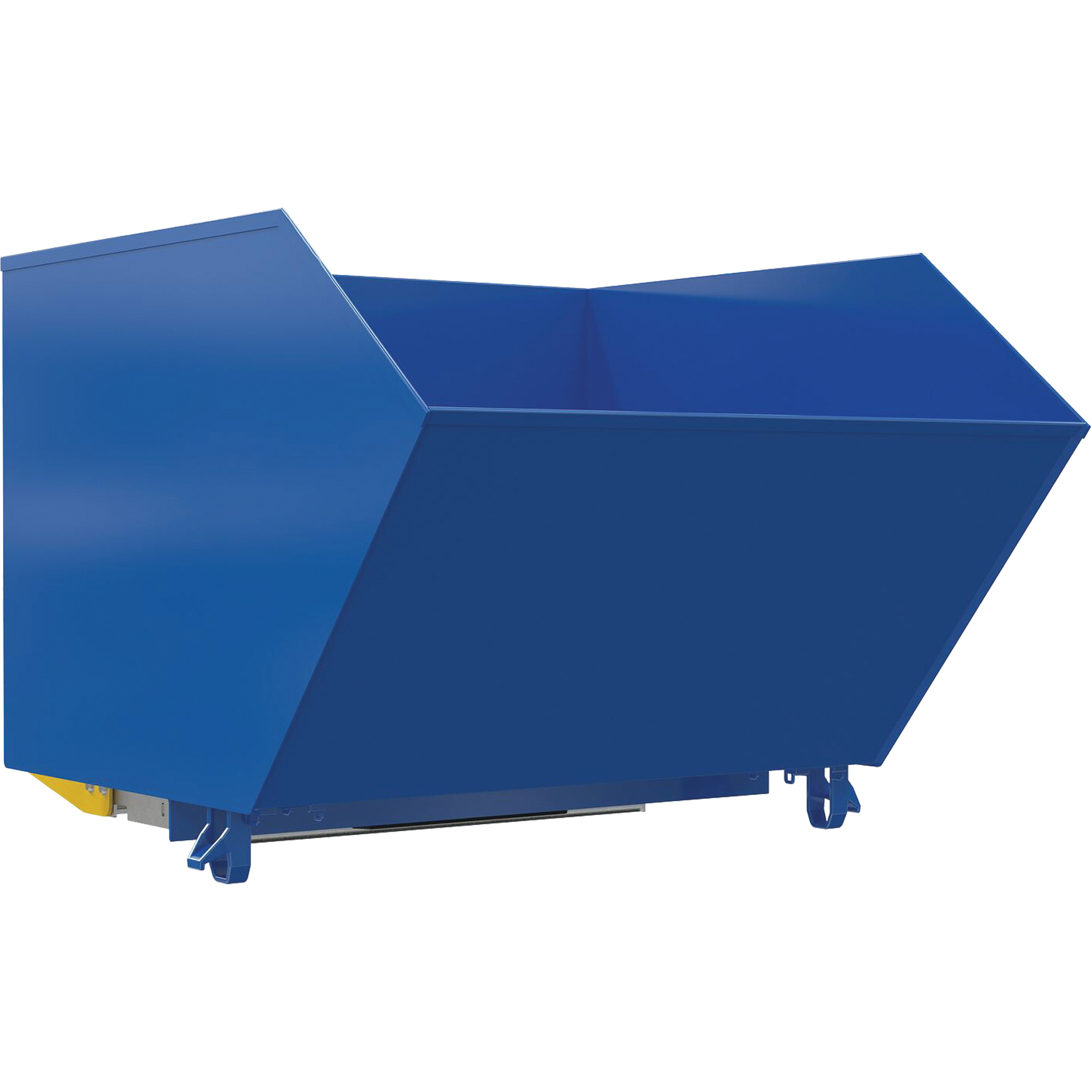 Conteneur autobasculeur léger en style H, Acier, 1-1/2 vg³, Bleu