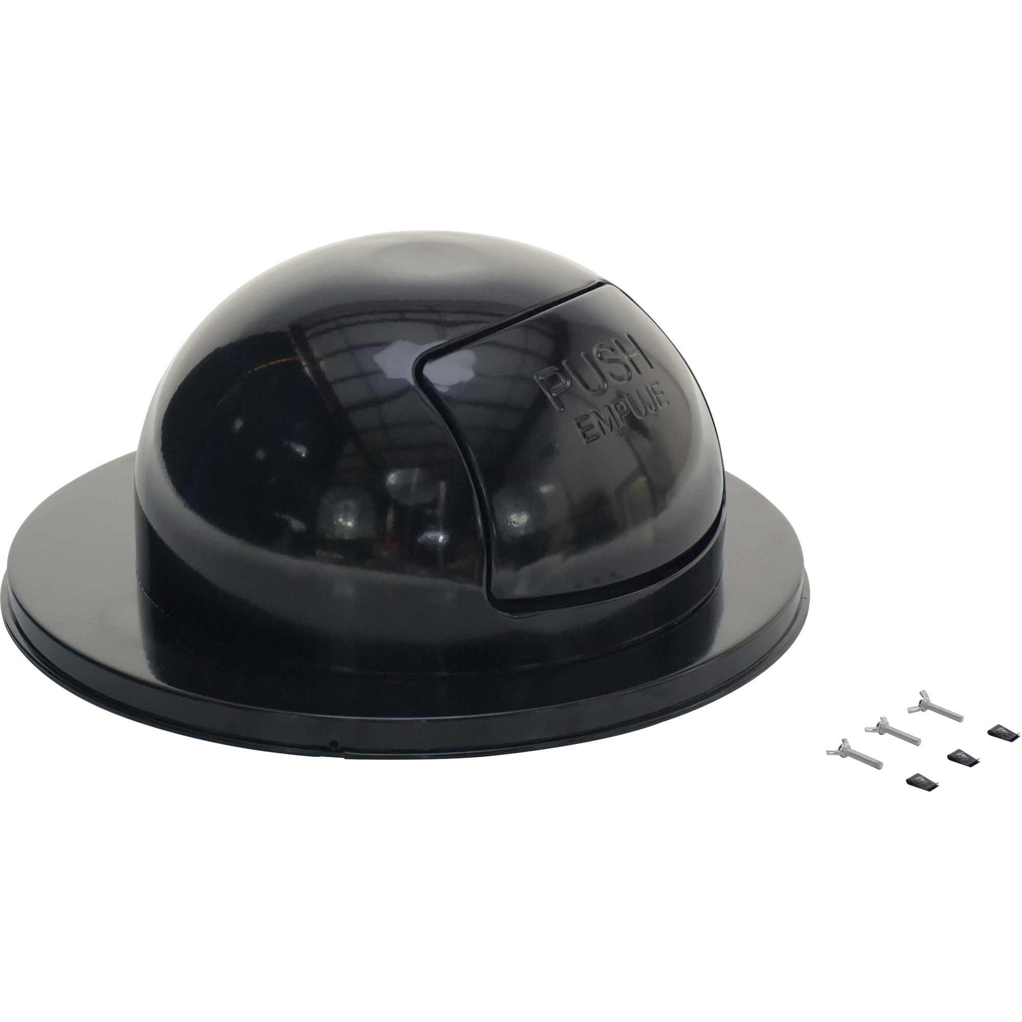 Couvercle pour baril à déchets, Couvercle bombé, Métal, Convient aux contenants 23-1/2" dia.