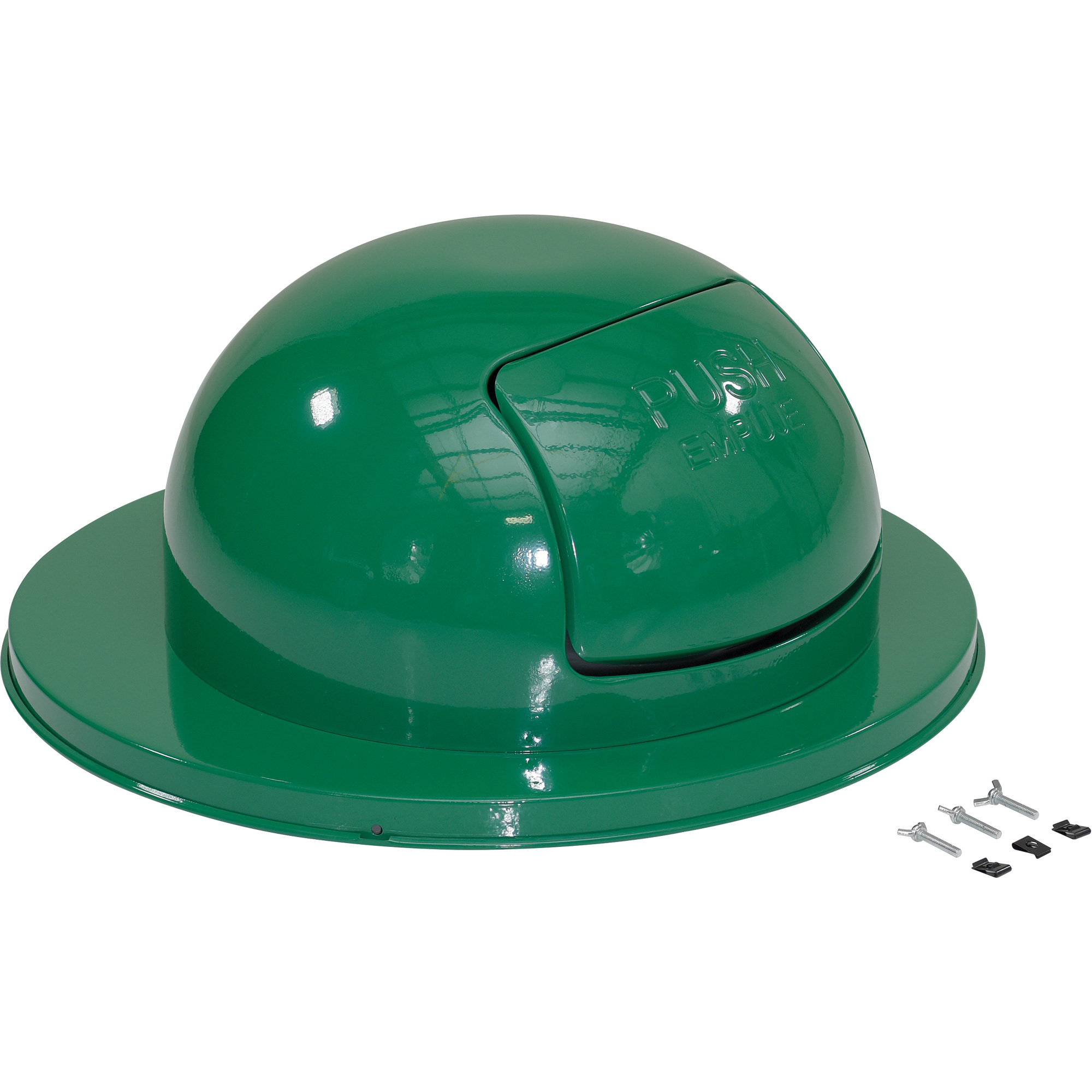 Couvercle pour baril à déchets, Couvercle bombé, Métal, Convient aux contenants 23-1/2" dia.
