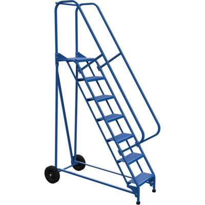 Échelle escamotable et portative Roll-A-Fold, 7 marches, Perforé, Hauteur 70"