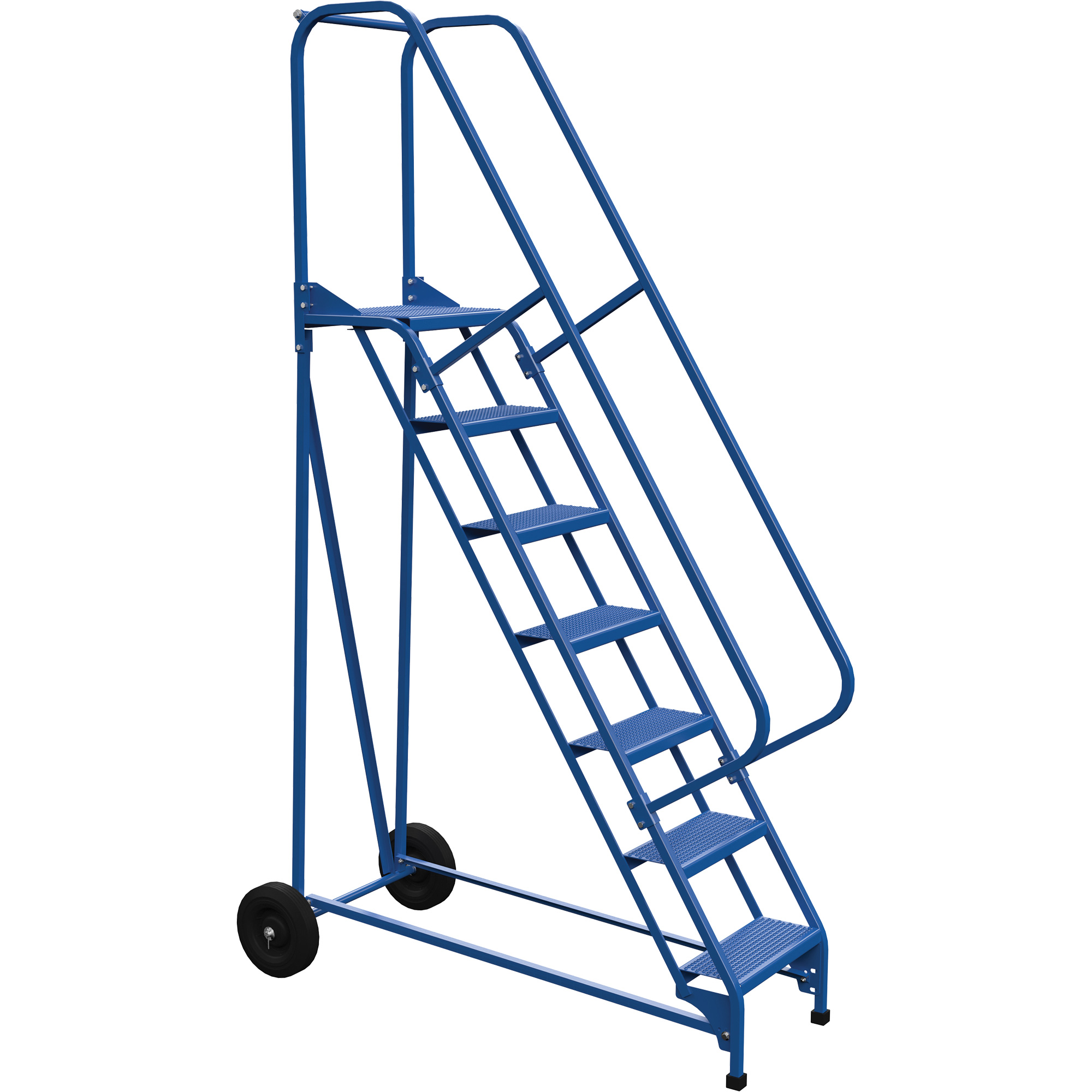 Échelle escamotable et portative Roll-A-Fold, 7 marches, Perforé, Hauteur 70"