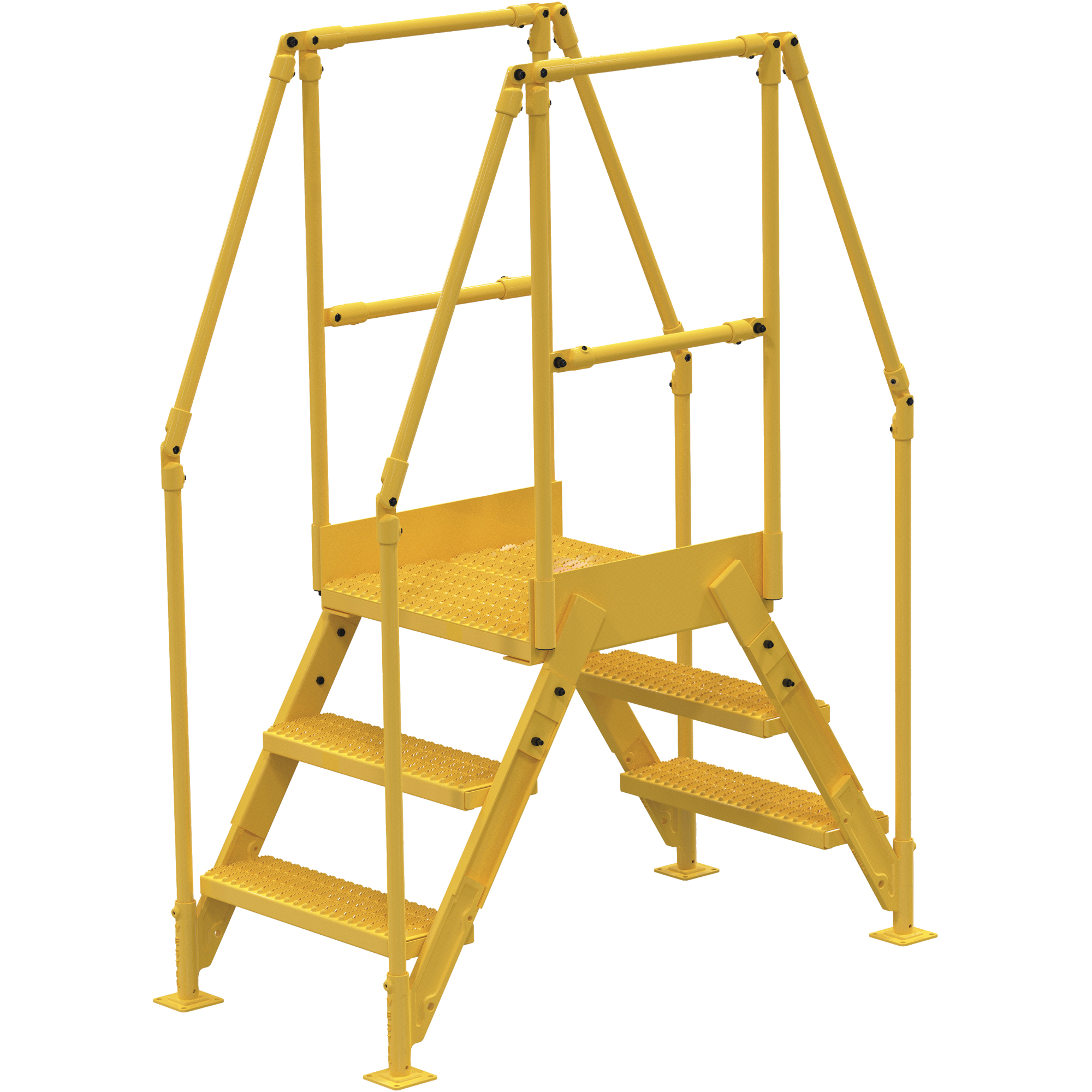 Échelles de liaison, 54-1/2" Portée hors tout, 30" ha x 24" p, 24" Largeur de la marche