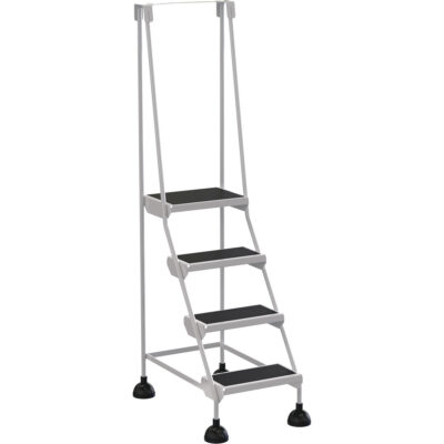 Échelles Stop-Step, 4 marches, Largeur de la marche 16", Hauteur de la plateforme 38-3/16", Acier