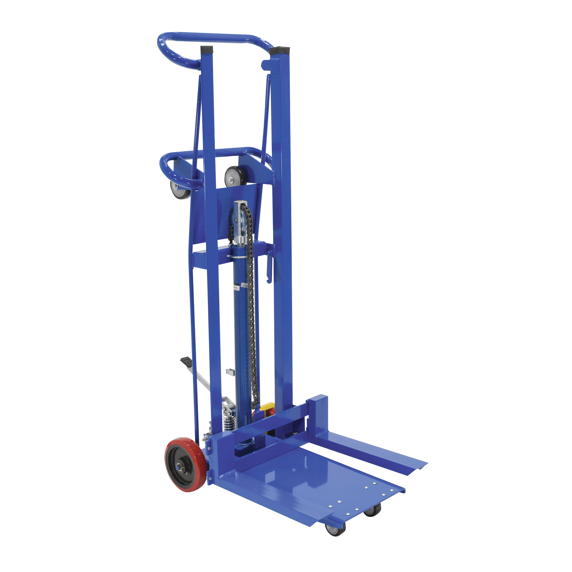 Empileur à plateforme, Mécanisme Pompe au pied, Capacité de 750 lb, Levage max de 52"