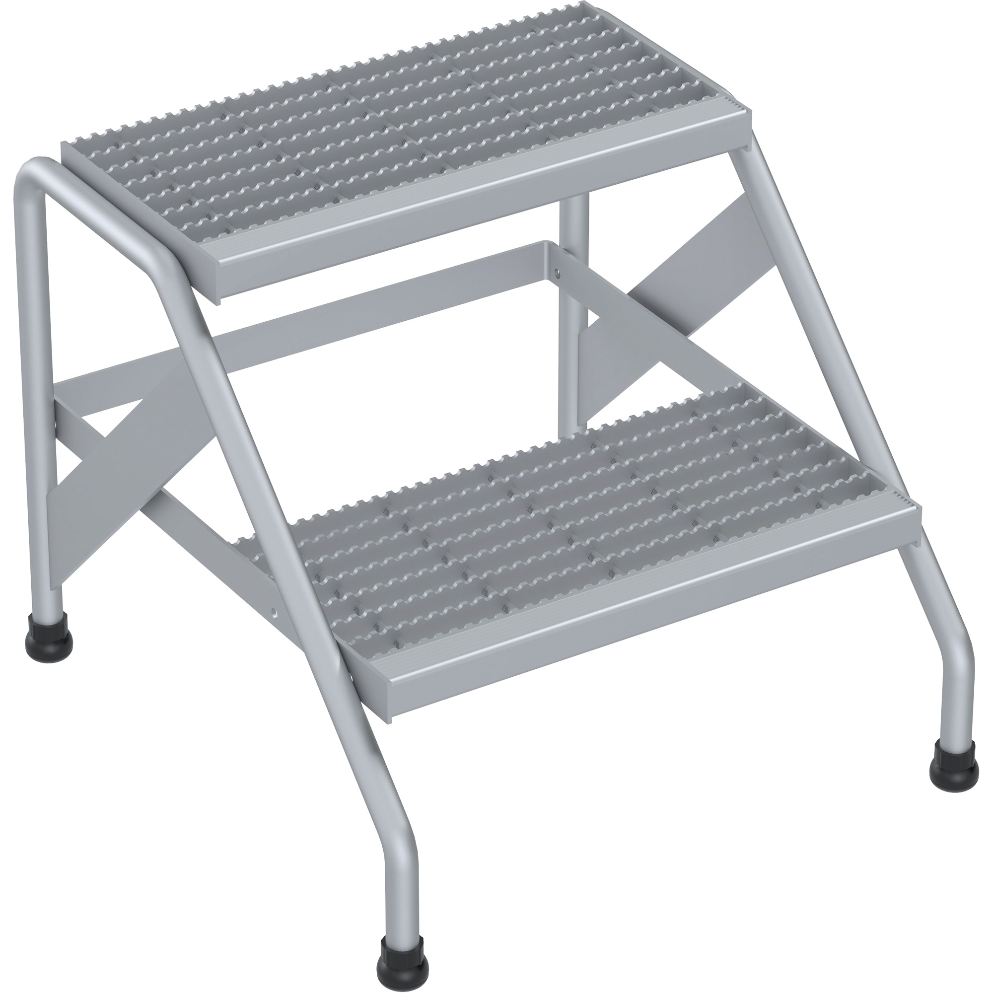 Escabeau en aluminium, 2 marche(s), 22-13/16" la x 24-9/16" lo x 20" h, Capacité 500 lb