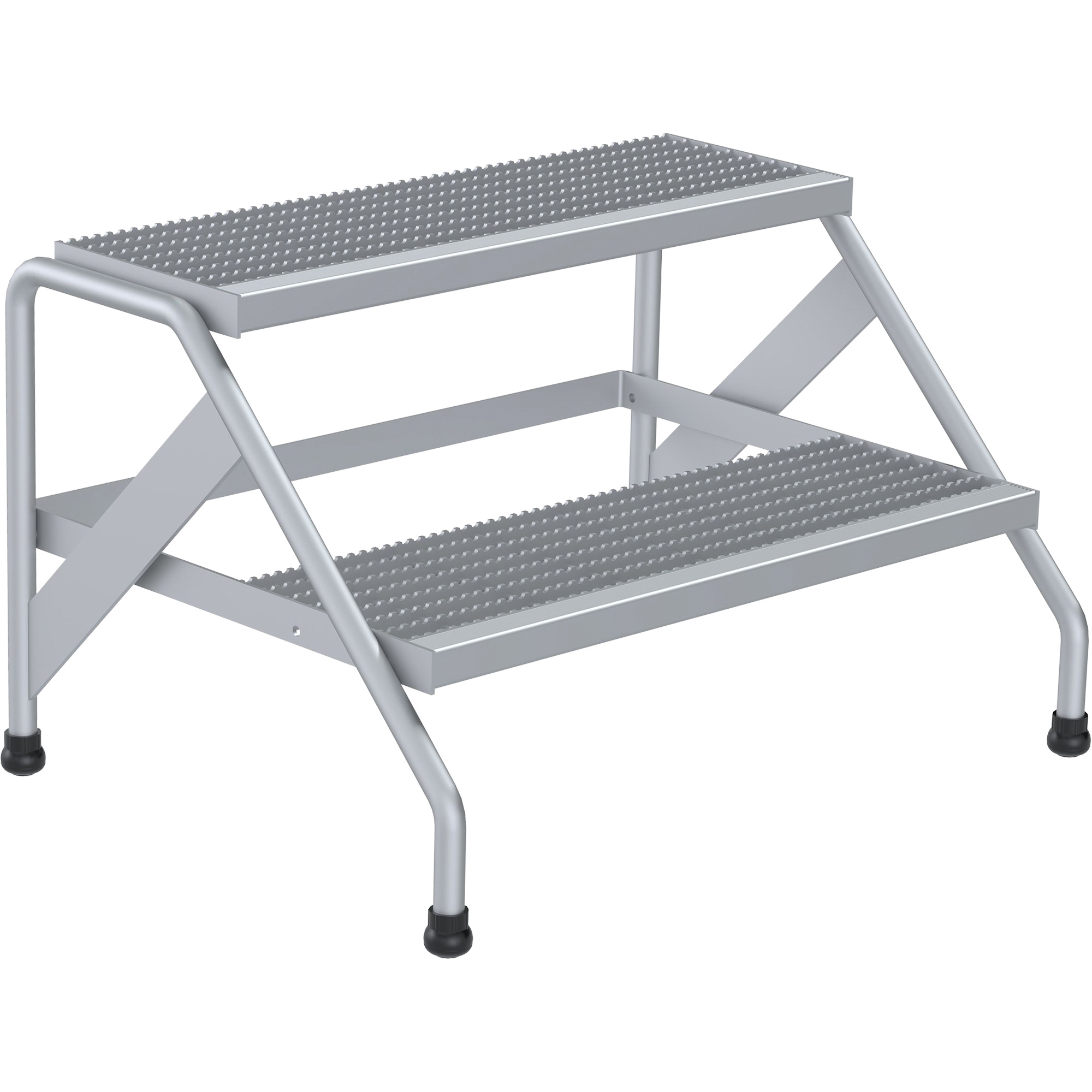 Escabeau en aluminium, 2 marche(s), 32-13/16" la x 24-9/16" lo x 20" h, Capacité 500 lb