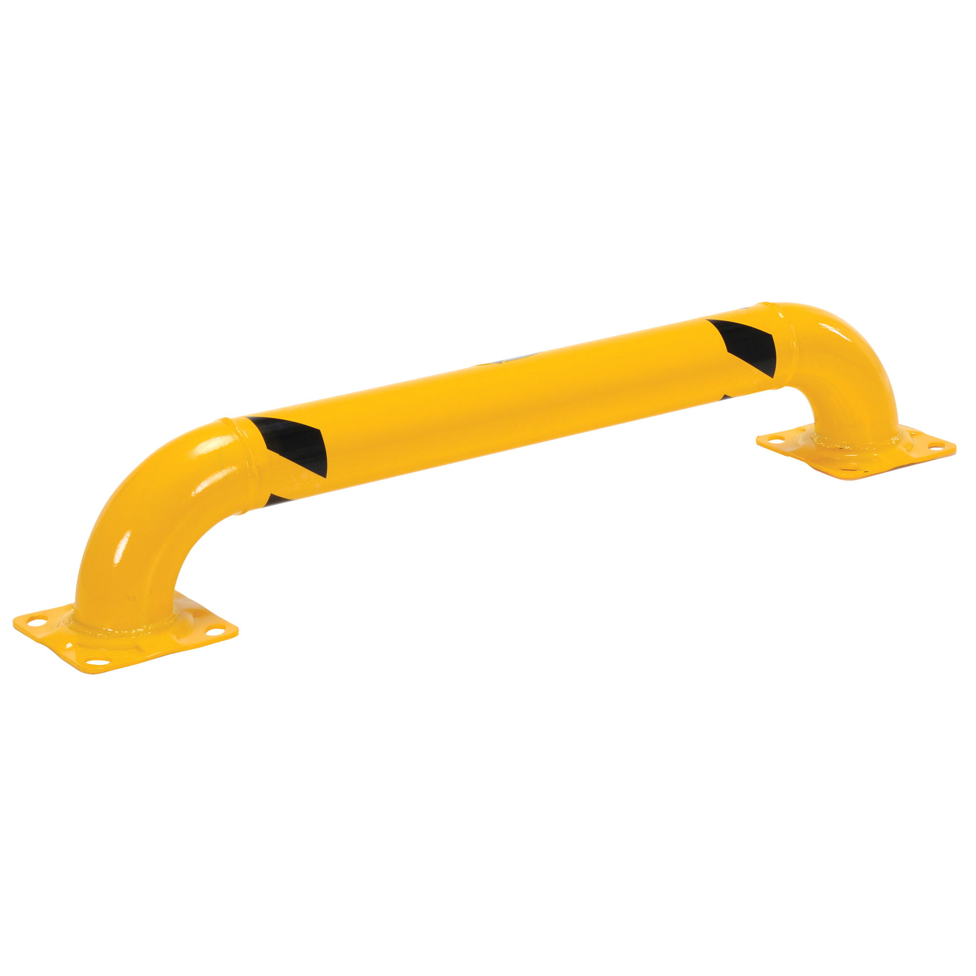 Garde-corps à profil bas pour rayonnages, 4' la x 0,75' h, Jaune