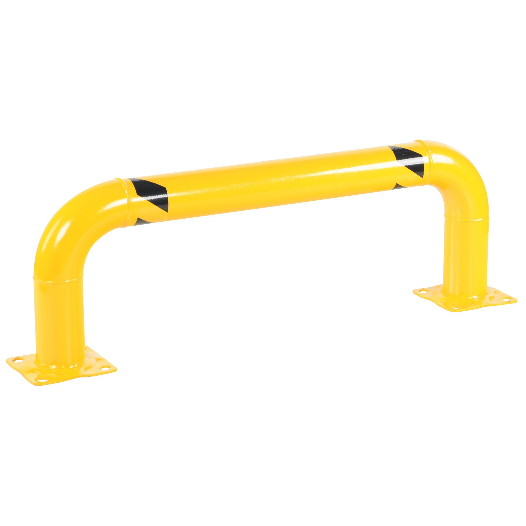 Garde-corps à profil bas pour rayonnages, 4' la x 1,4' h, Jaune