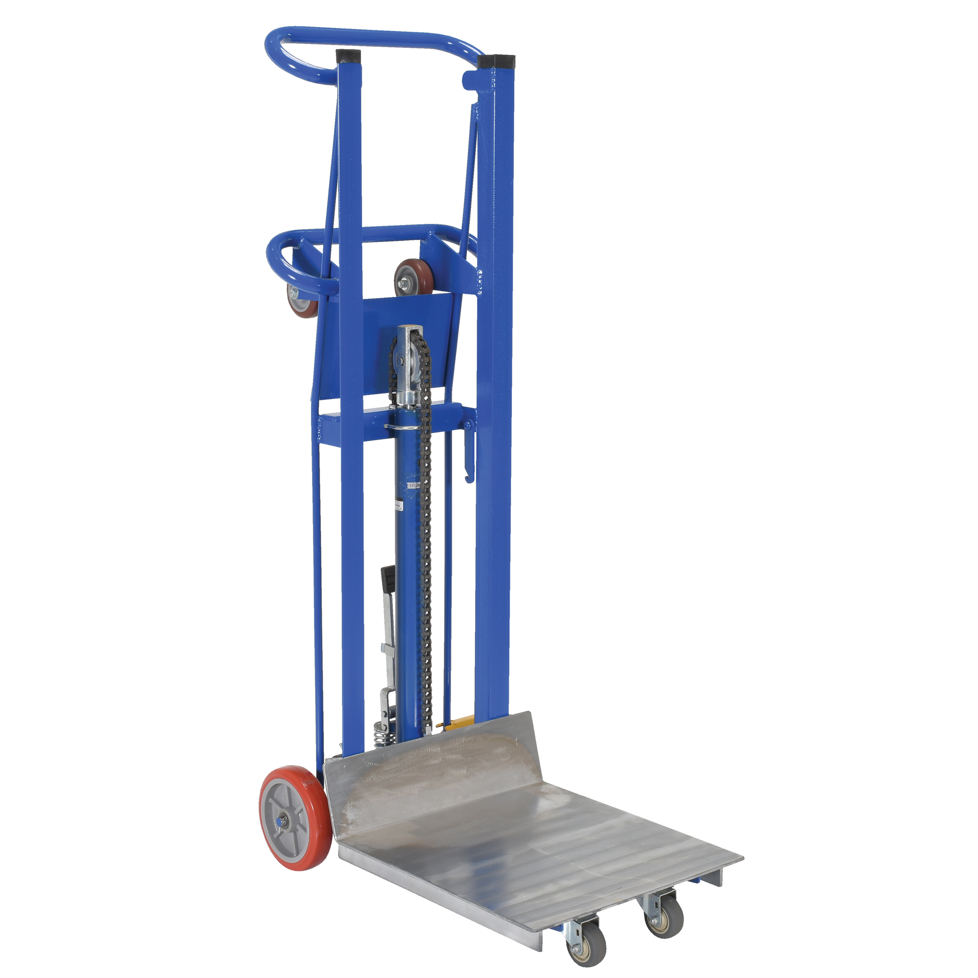 Gerbeur à plateforme hydraulique, Mécanisme Pompe au pied, Capacité de 750 lb, Levage max de 52"