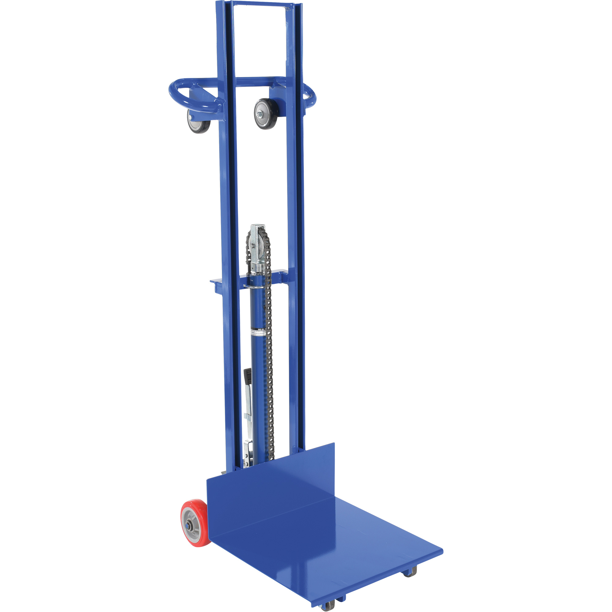 Gerbeur hydraulique à plateforme, Mécanisme Pompe au pied, Capacité de 400 lb, Levage max de 51-1/8"