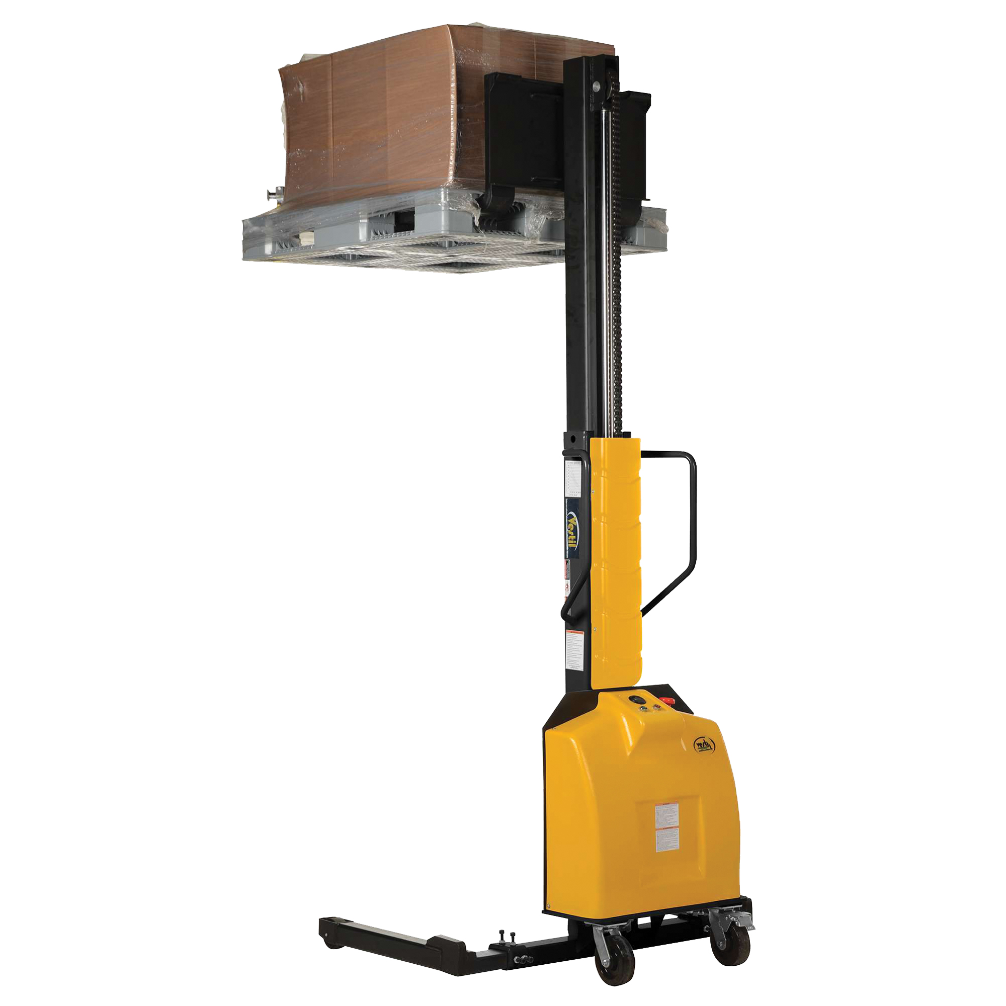 Gerbeur motorisé avec mât étroit, Fonctionnement Électrique, Capacité 1500 lb, Levée max 98"