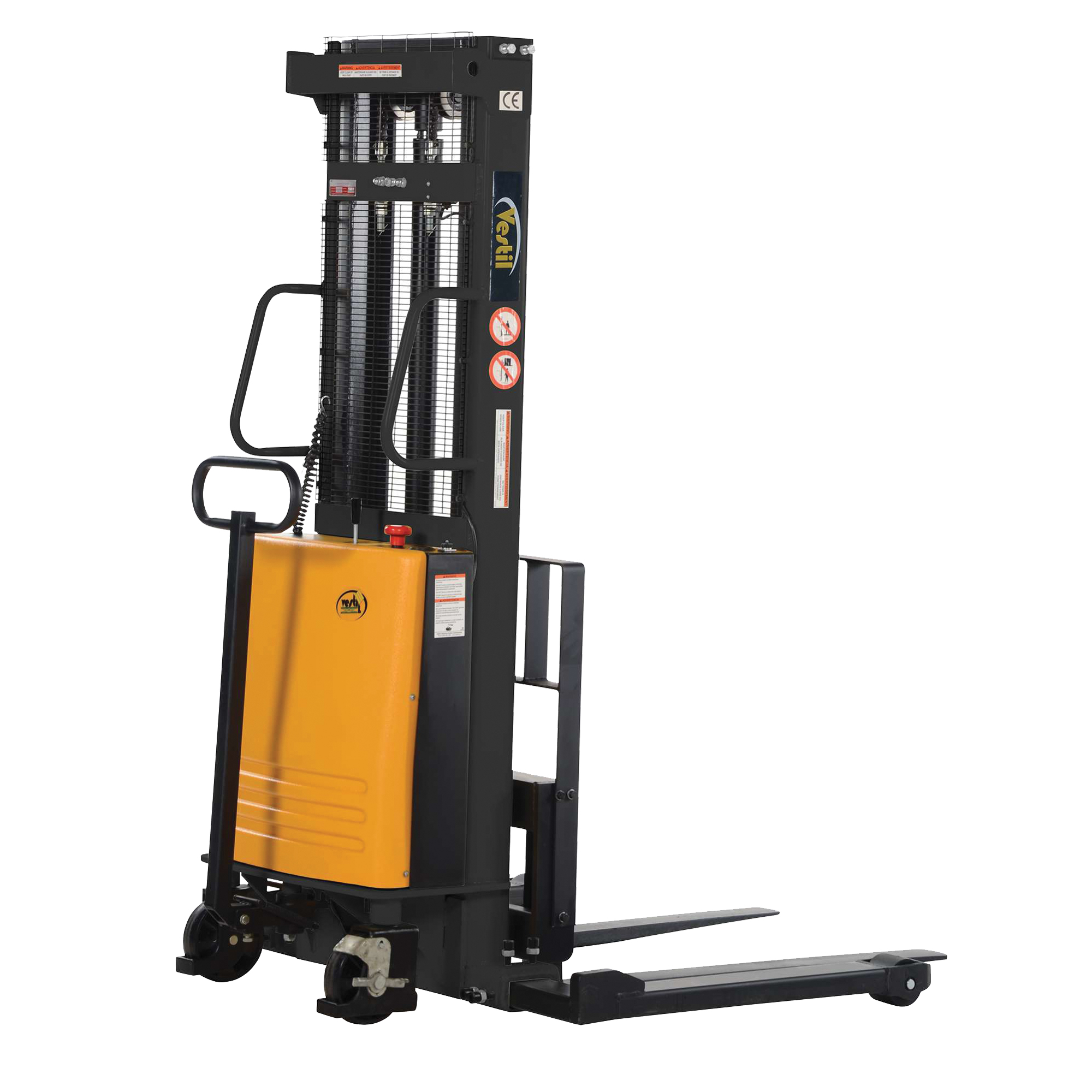 Gerbeur pour chariot élévateur, Fonctionnement Électrique, Capacité 2000 lb, Levée max 63"