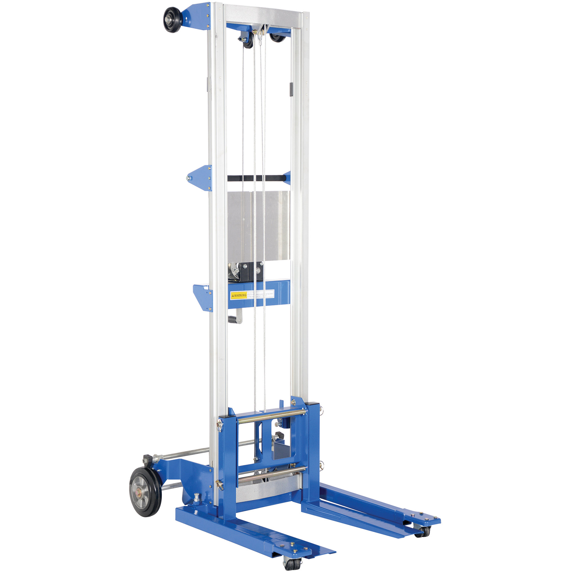 Gerbeur pour chariot élévateur, Fonctionnement Treuil manuel, Capacité 350 lb, Levée max 122"