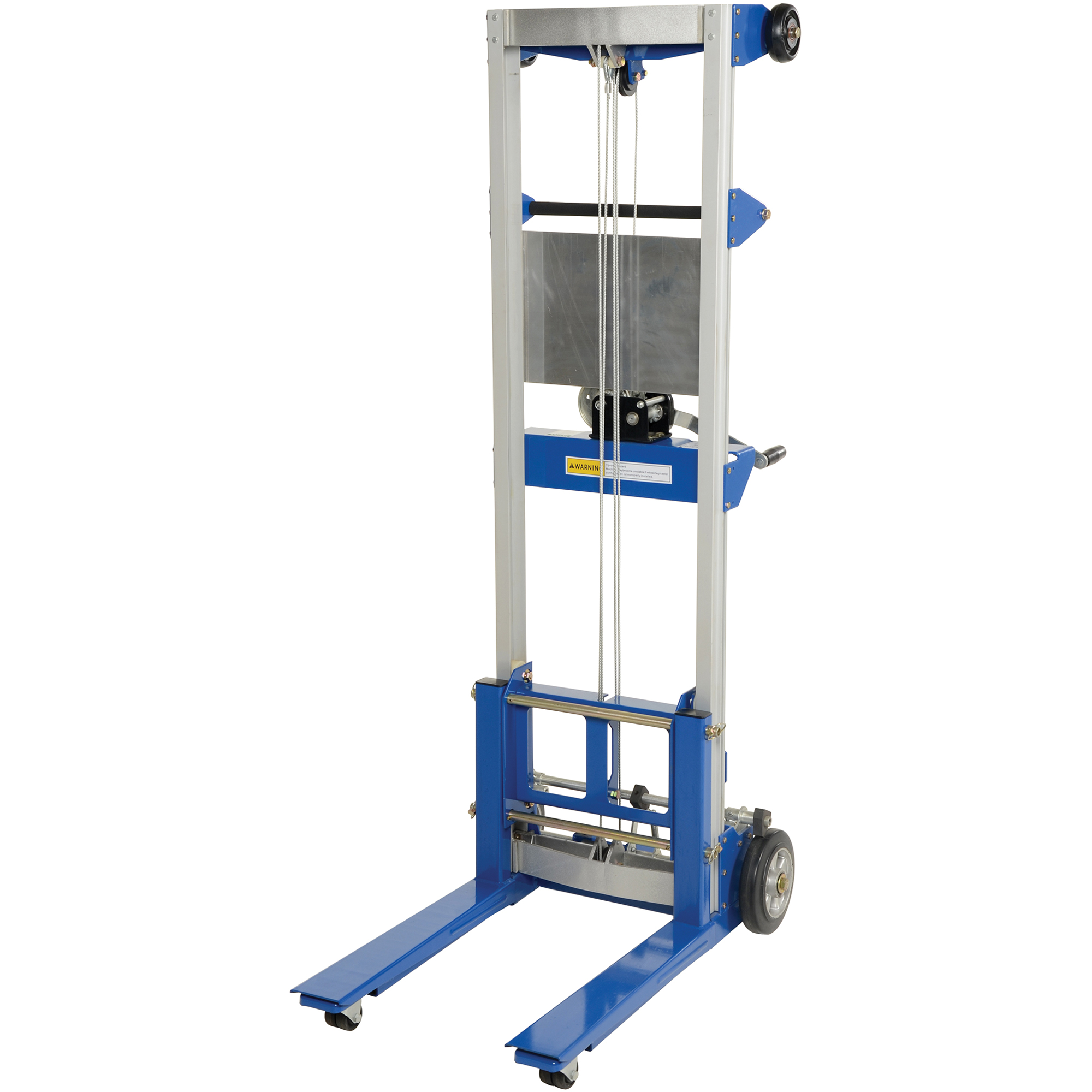 Gerbeur pour chariot élévateur, Fonctionnement Treuil manuel, Capacité 500 lb, Levée max 47"