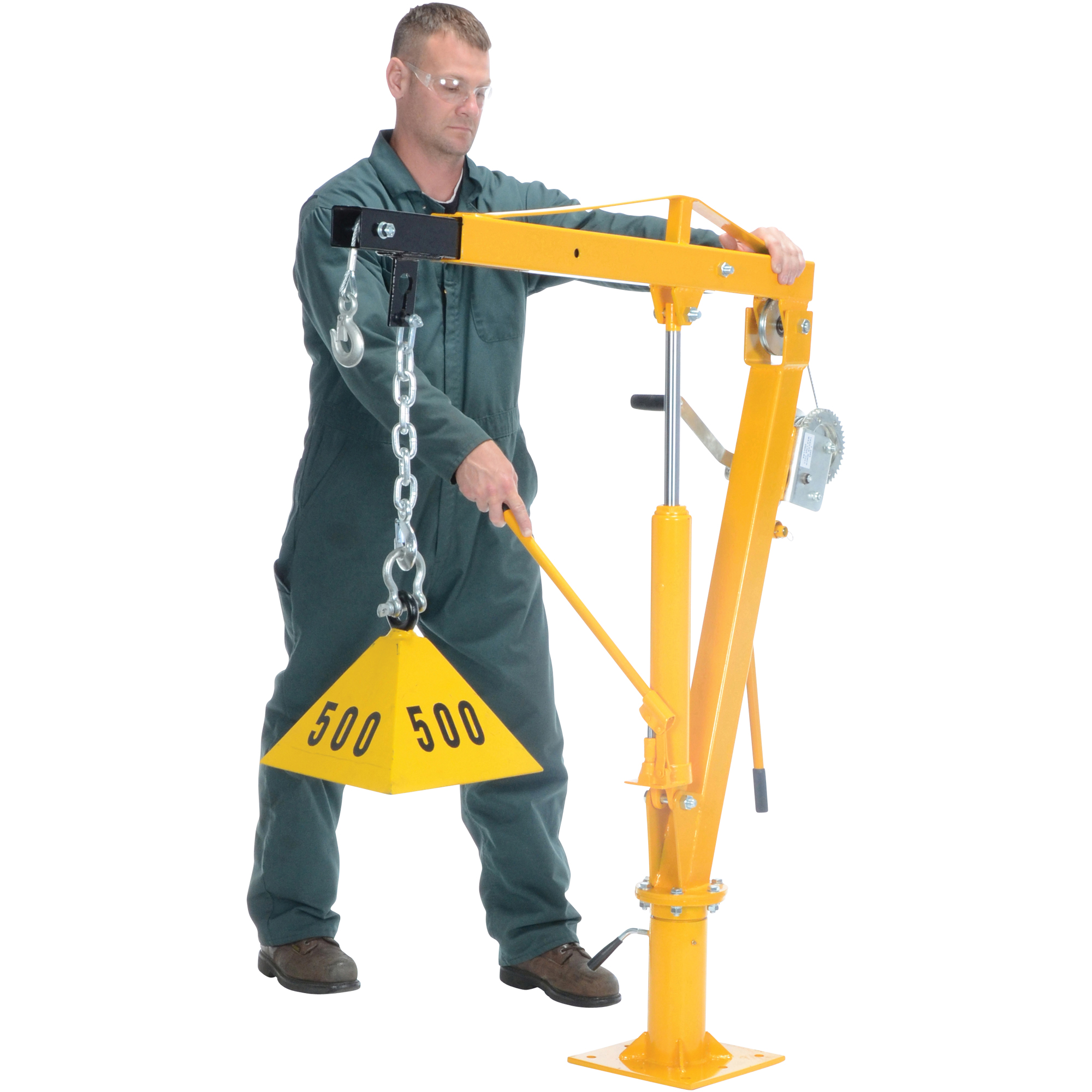 Grue à flèche pour camion actionnée par treuil, Capacité de 1000 lb (0,5 tonne), Limite de 86-1/2" – Image 2