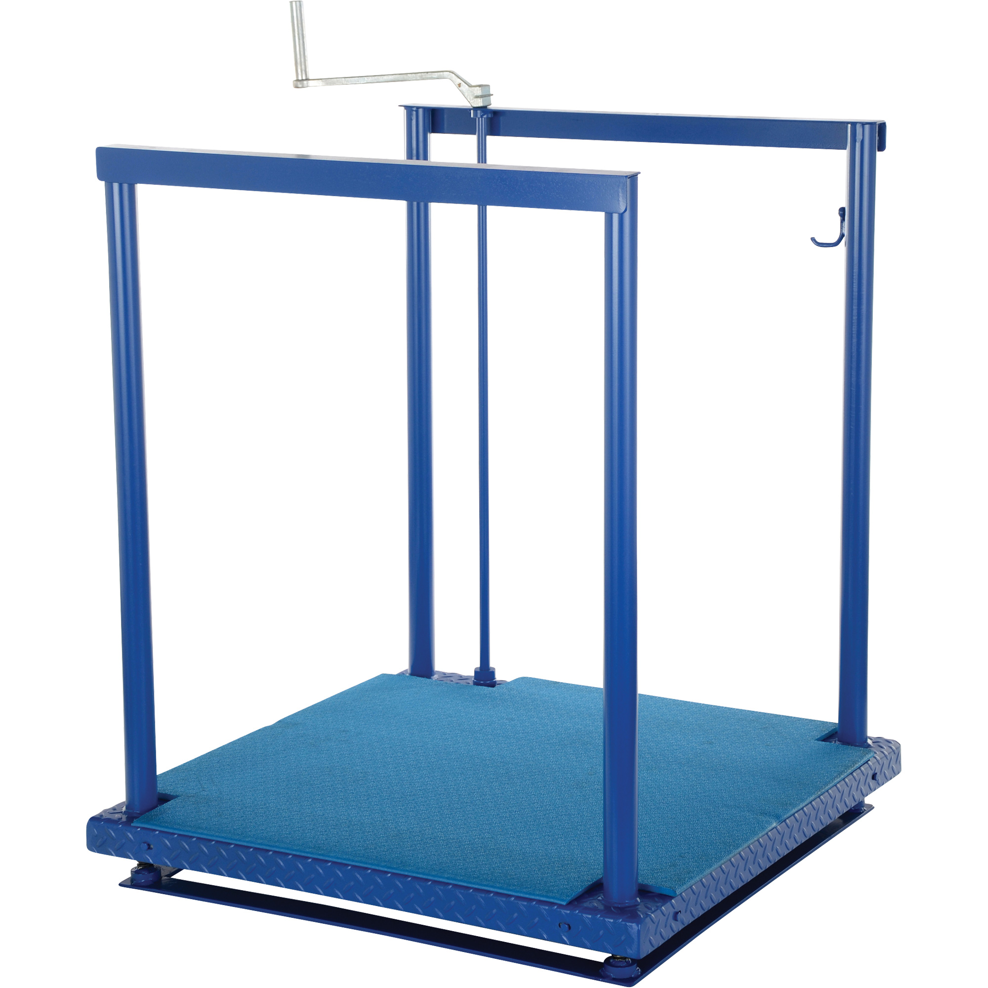 Plateforme de travail Posi-Crank ergonomique avec tapis anti-fatigue, 36" la x 72" pr, Capacité de 500 lb, Entièrement soudé