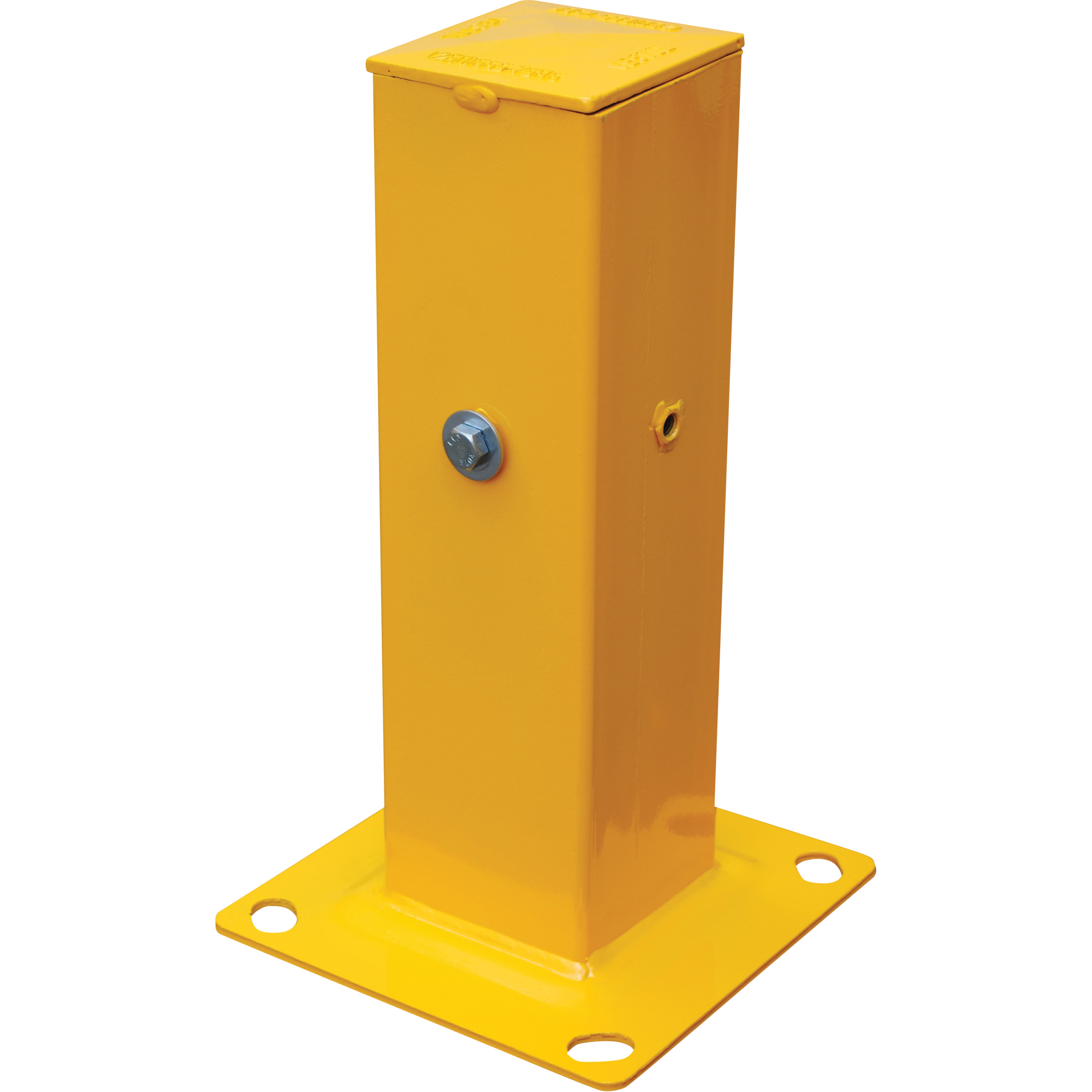 POTEAU TUBULAIRE PR GARDE-FOU,18"H, 5" la x 18" h, Jaune