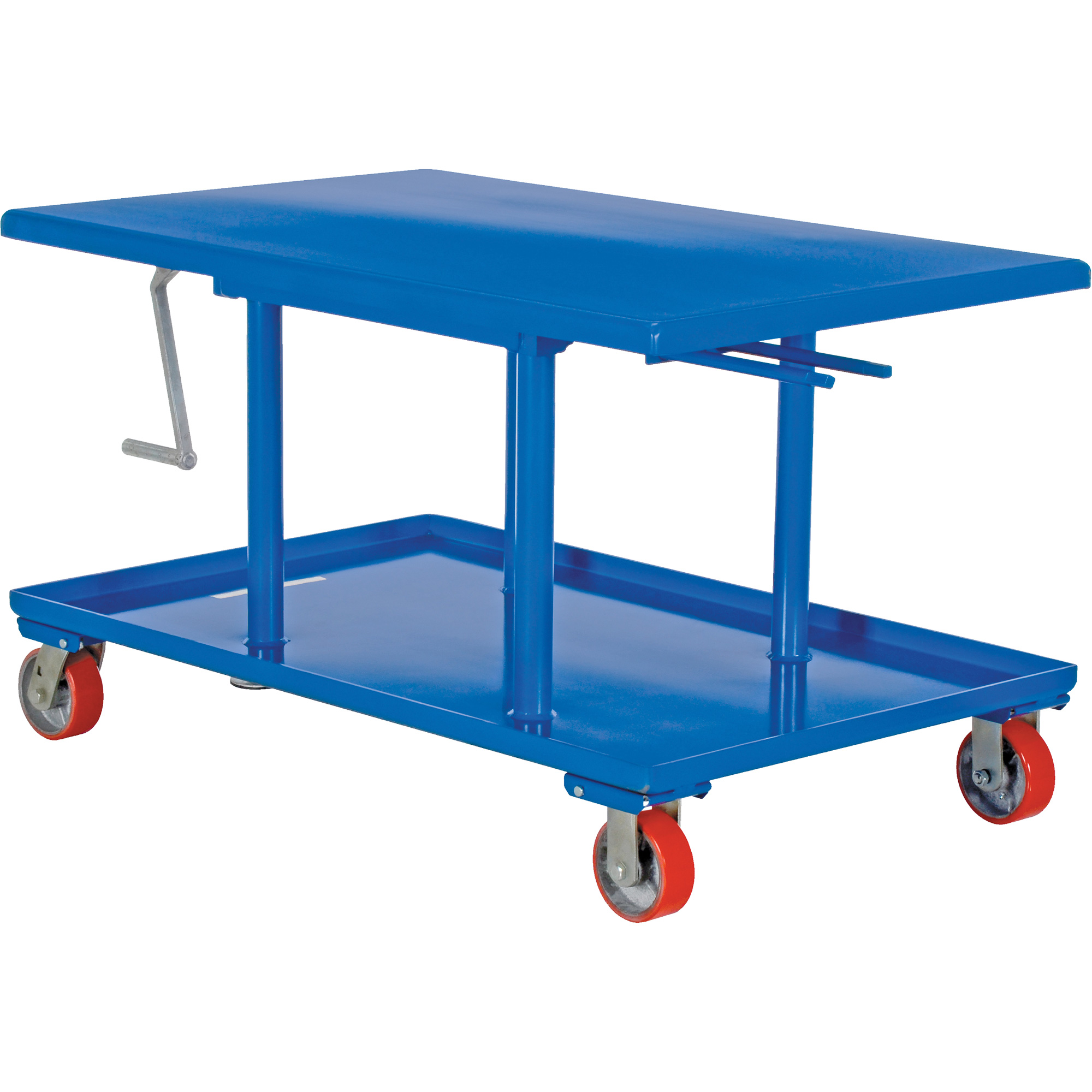 Table élévatrice à montant, 42" lo x 30" la, Acier, Capacité 2000 lb