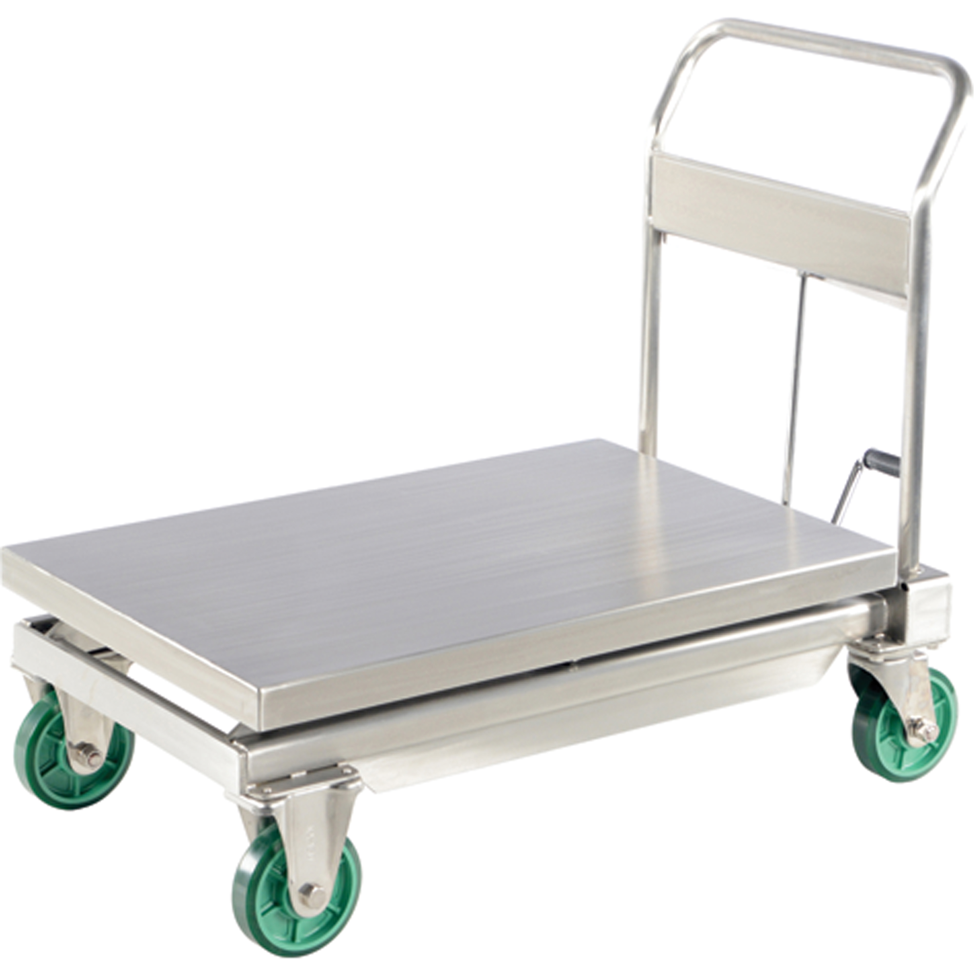 Table élévatrice hydraulique à ciseaux, 35-1/2" lo x 19-3/4" la, Acier inoxydable, Capacité 1100 lb