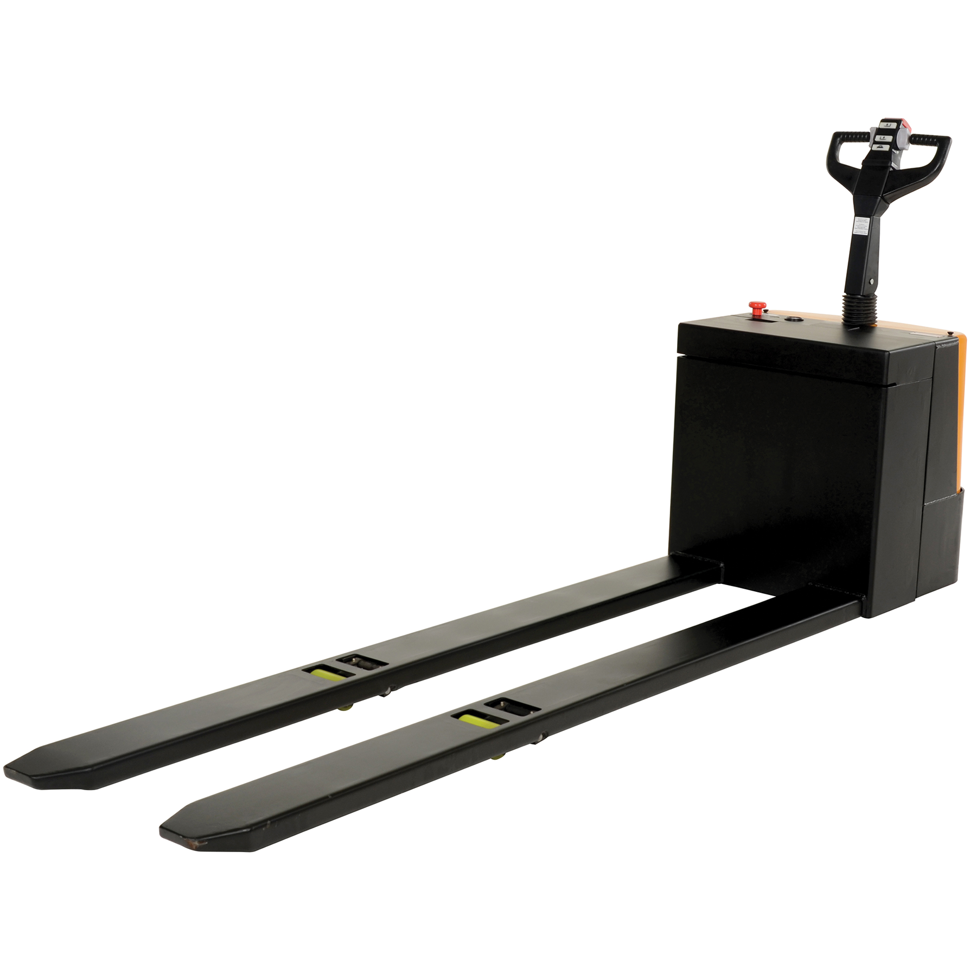 Transpalette électrique motorisé a/plateforme à conducteur debout, Capacité 4500 lb, 96" lo x 30" la