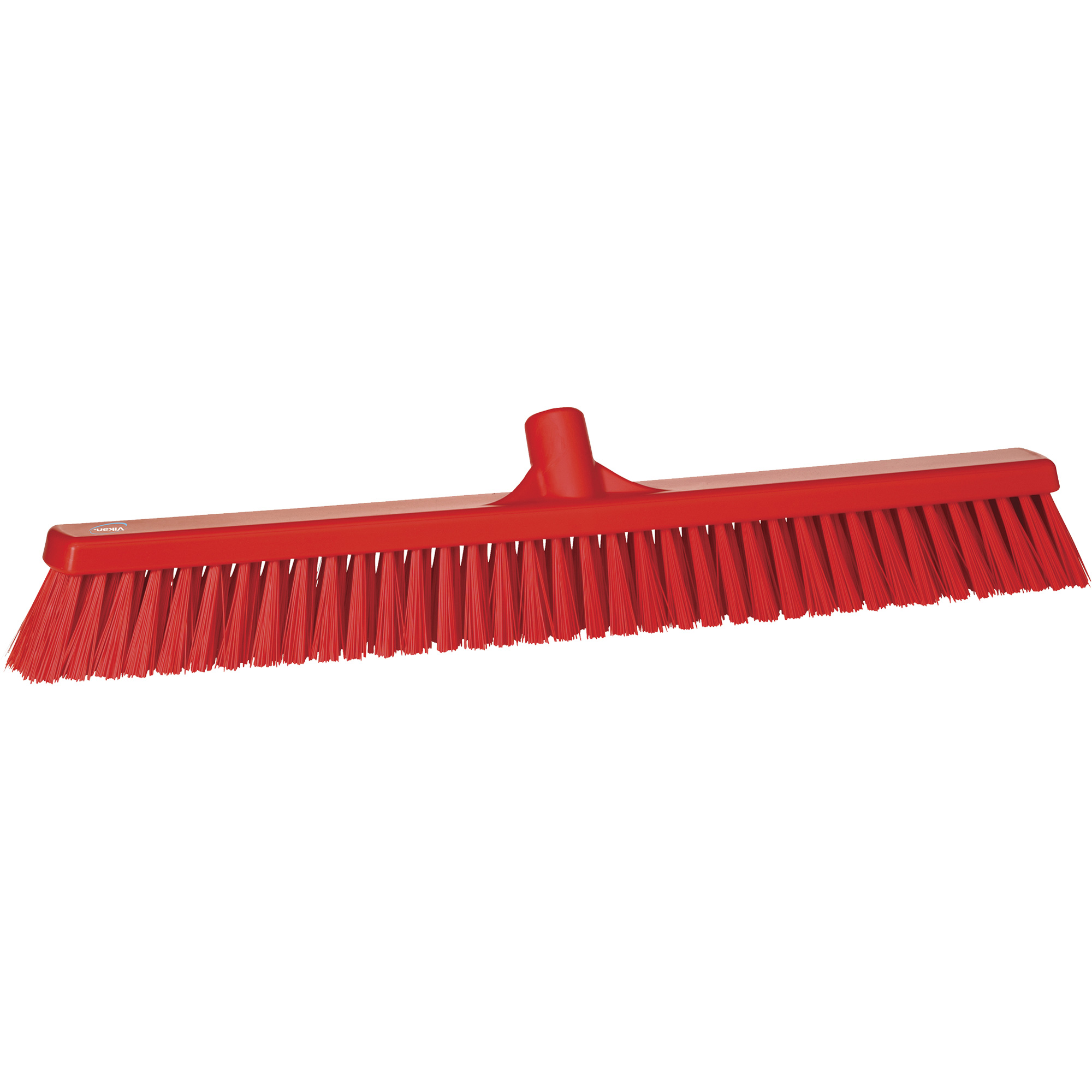 Balai-brosse à soies combinées, Crins Corsé/Fin, 24-1/2", Polyester, Rouge