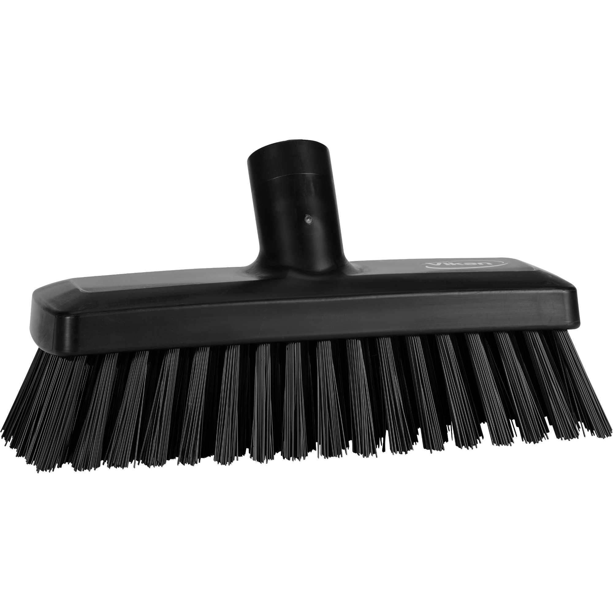 Balai compact pour murs et terrasses, Crins Ferme, 8-9/10", Polyester/Polypropylène, Noir