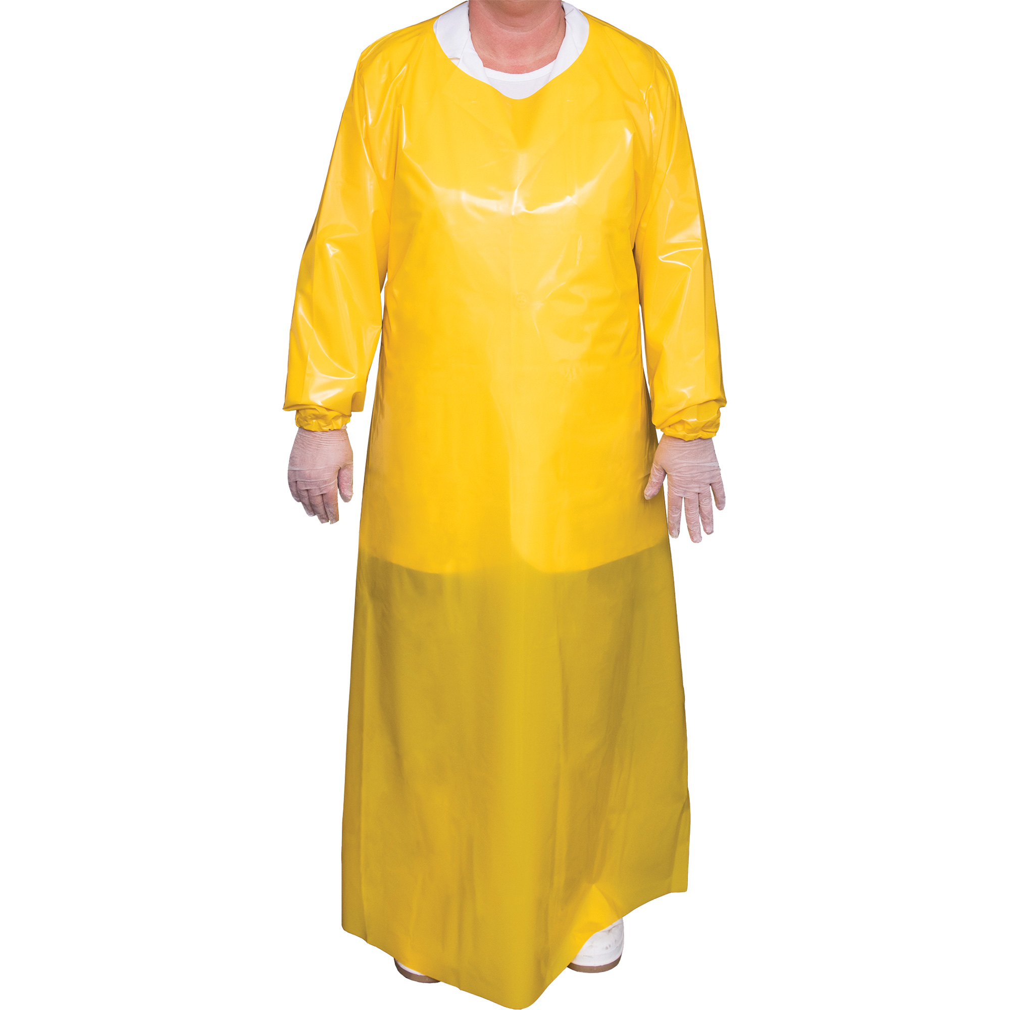 Blouse Top Dog de 6 mil, Grand, Jaune, Polyuréthane