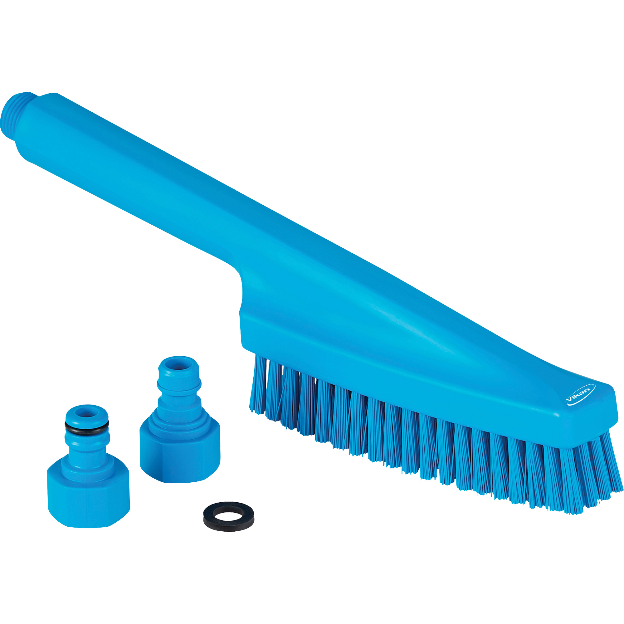 Brosse à main avec circulation d'eau, Soies Ferme, Longueur de 13", Bleu