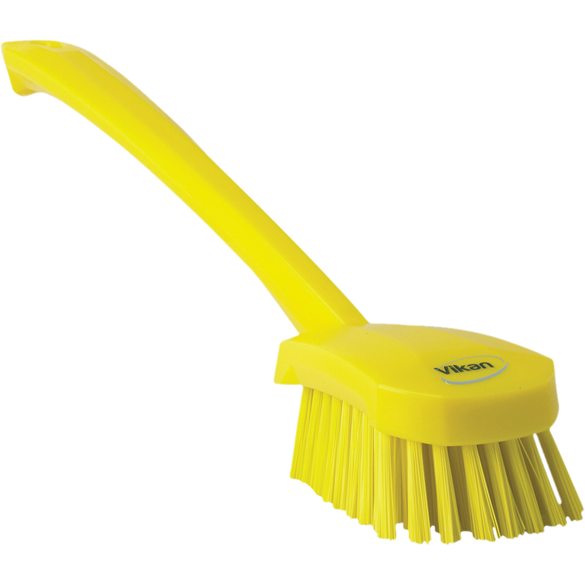 Brosse à manche long, Soies Ferme, Longueur de 16-3/10", Jaune