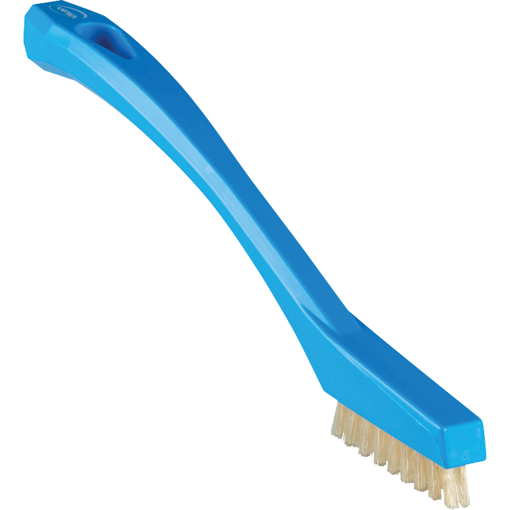 Brosse à recoins pour températures élevées, Soies Très ferme, Longueur de 8", Bleu