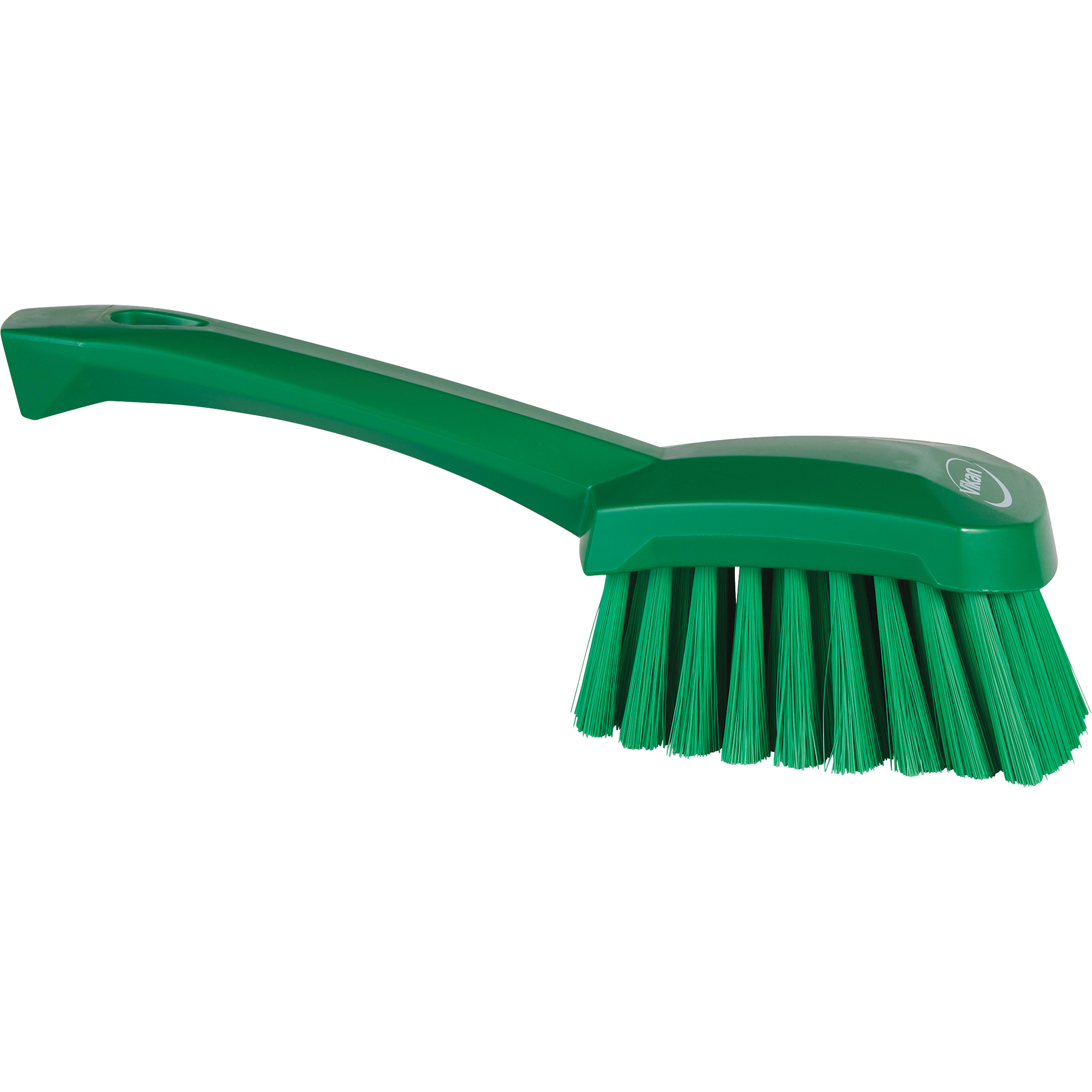 Brosse à récurer avec manche court, Soies Doux, Longueur de 10-1/2", Vert – Image 2