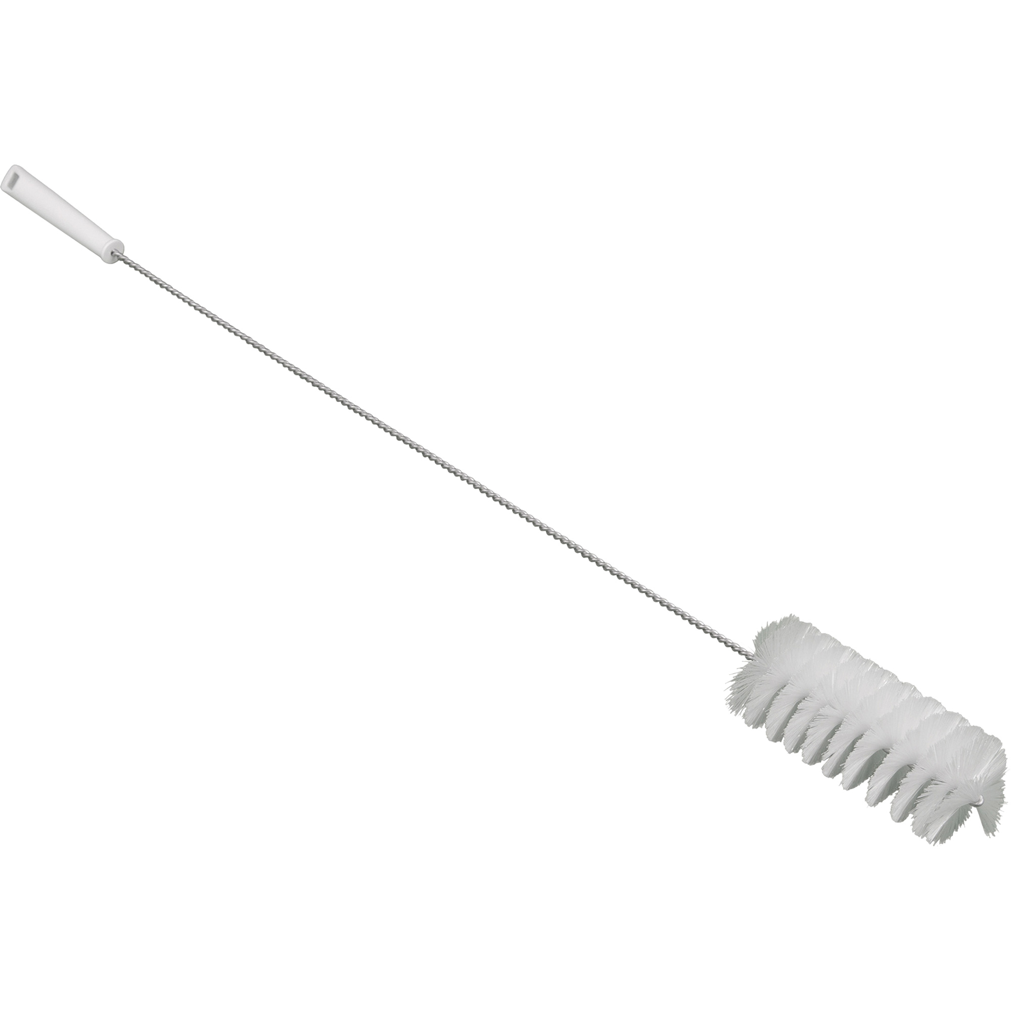 Brosse à valve avec manche flexible de 3', Soies Doux, Longueur de 36-1/4", Blanc
