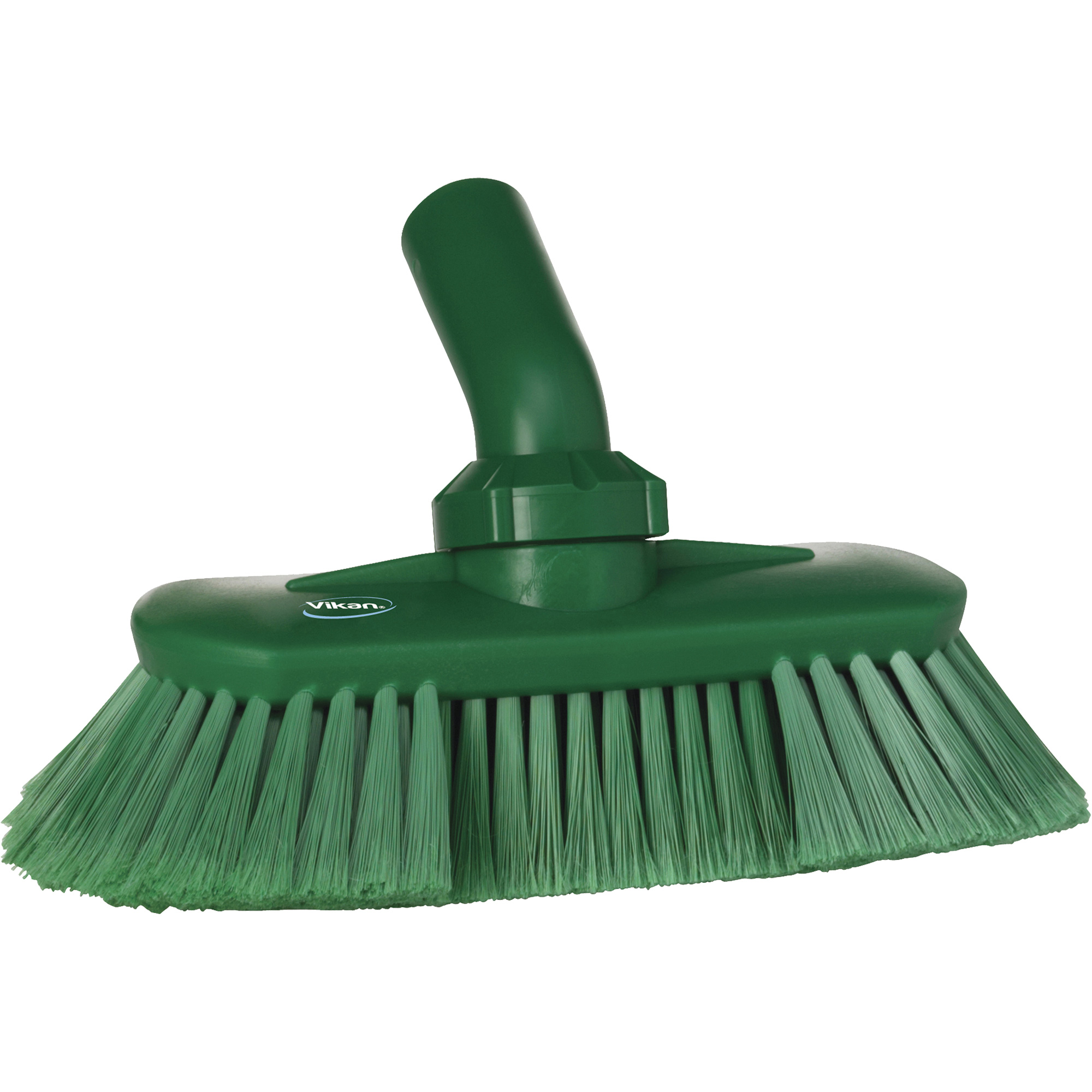 Brosse de lavage alimentée en eau et à angle réglable, Soies Doux, Longueur de 9-1/4", Vert