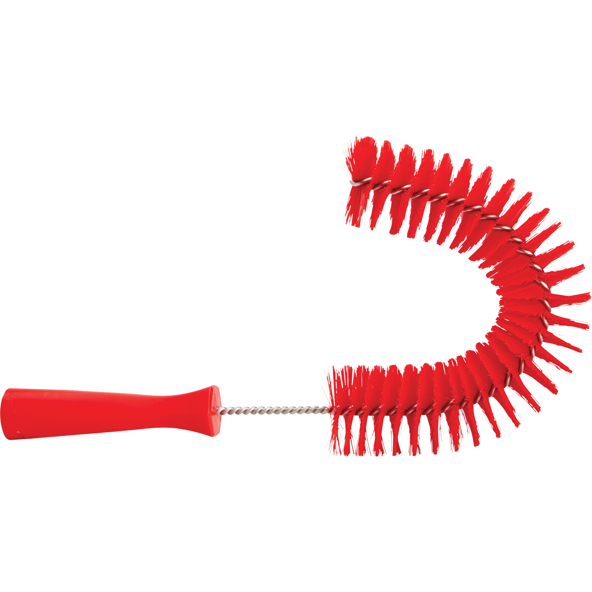 Brosse recourbée, Soies Moyen/Ferme, Longueur de 15-1/2", Rouge