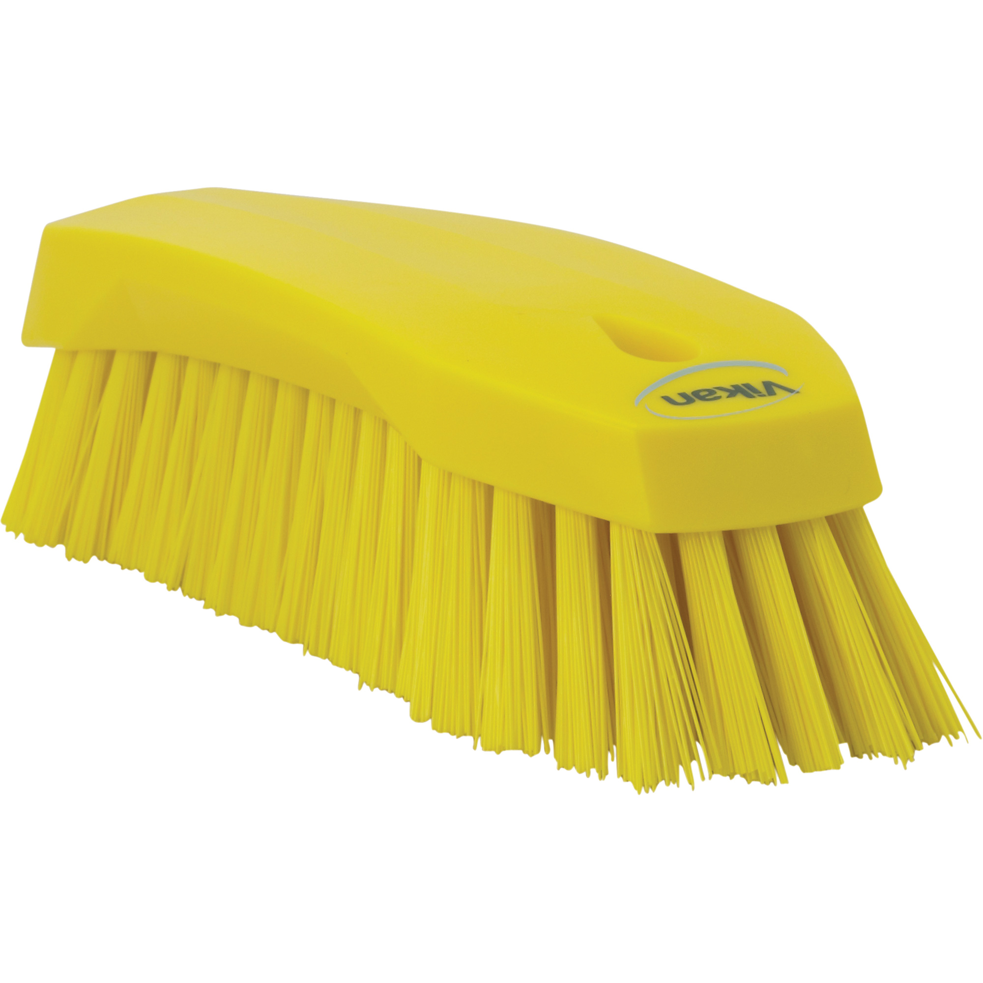Grande brosse à main oblique, Soies Ferme, Longueur de 8", Jaune