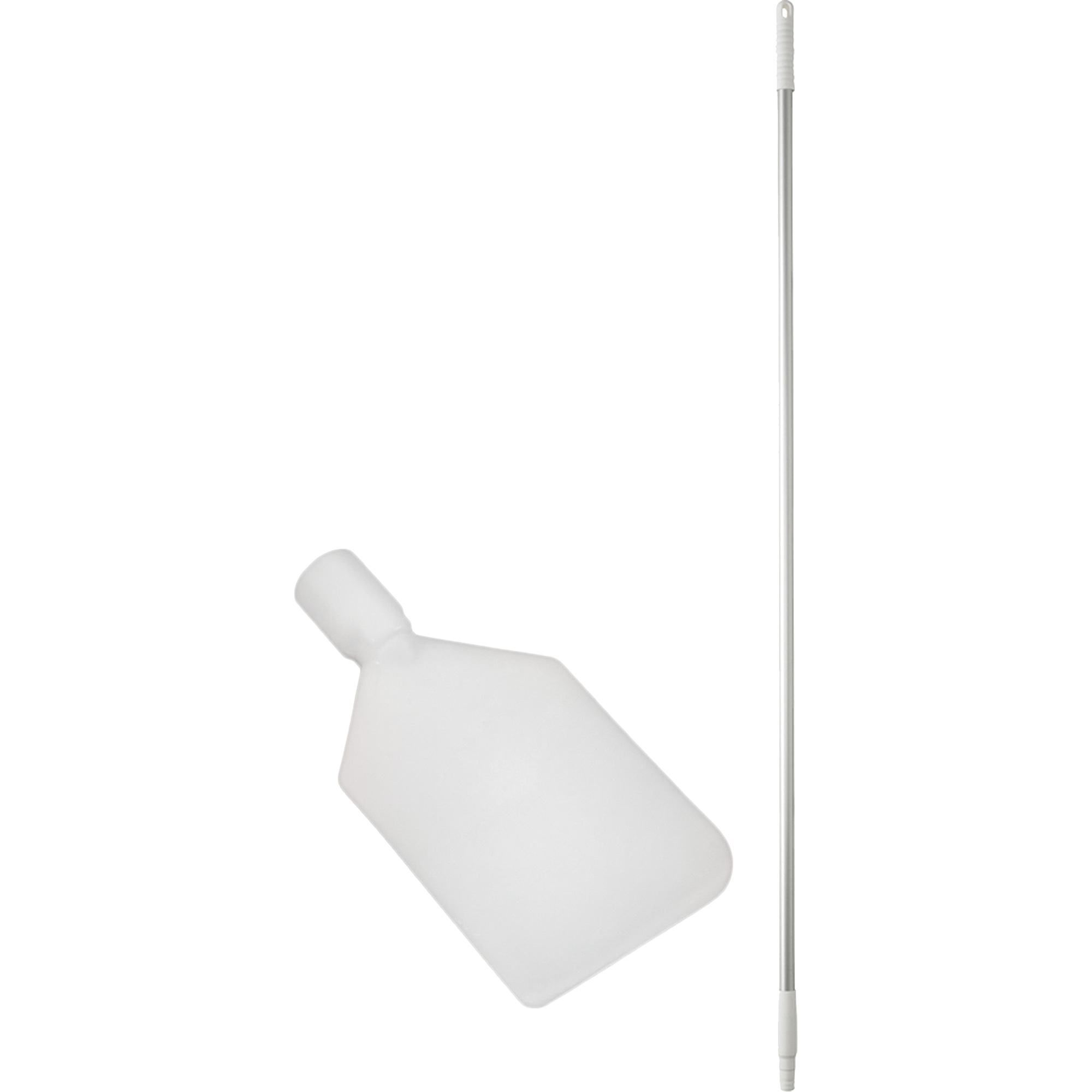 Grattoir à palette avec manche, Blanc, 4-1/3" la x 59" lo