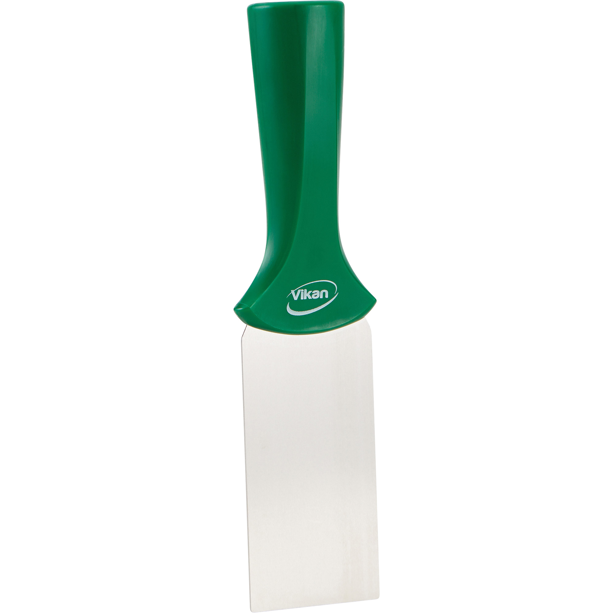 Grattoir en acier inoxydable avec poignée montable sur manche, Vert, 2" la x 8" lo