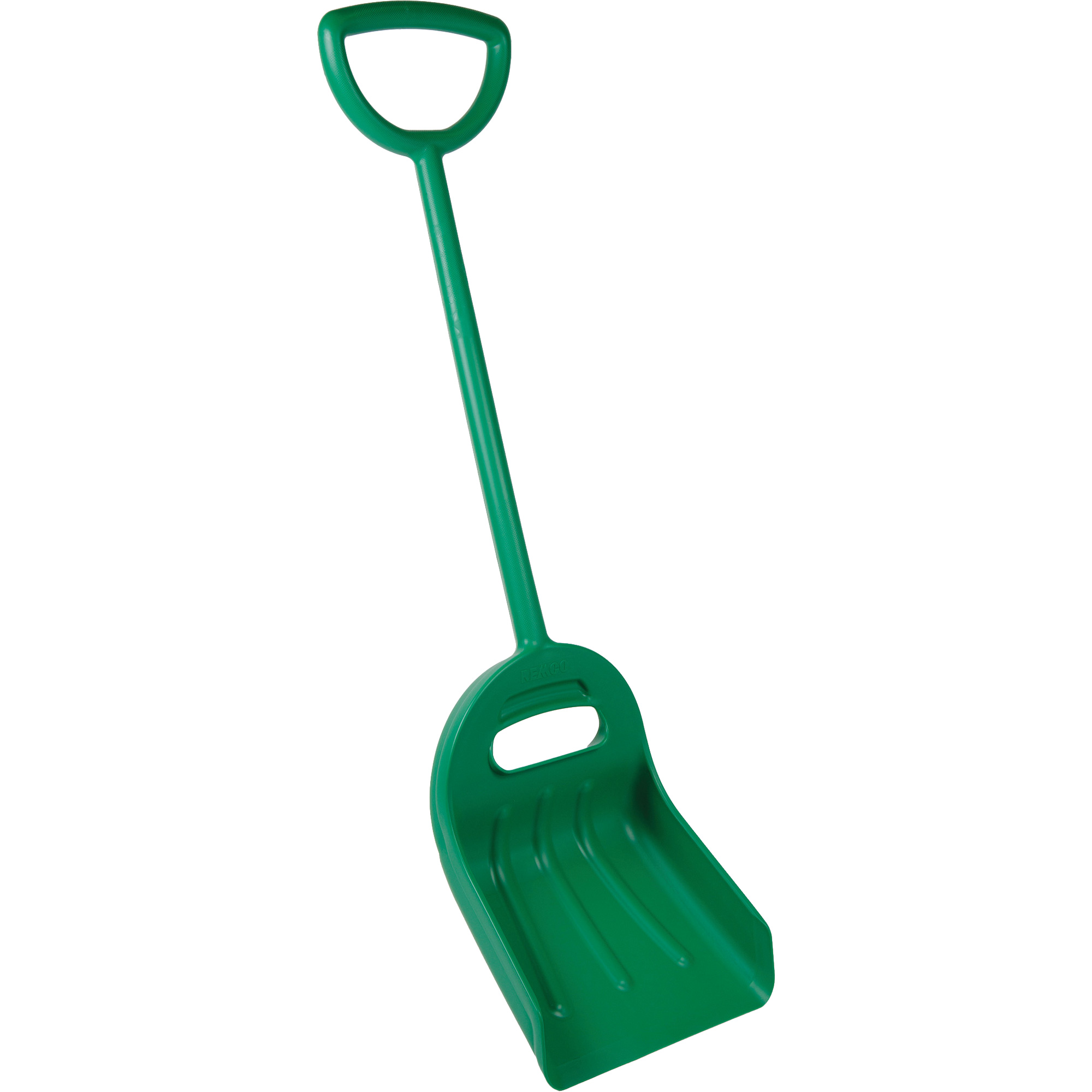 Pelle large à double prise, Lame 14" x 18", Longueur de 47-1/2", Plastique, Vert