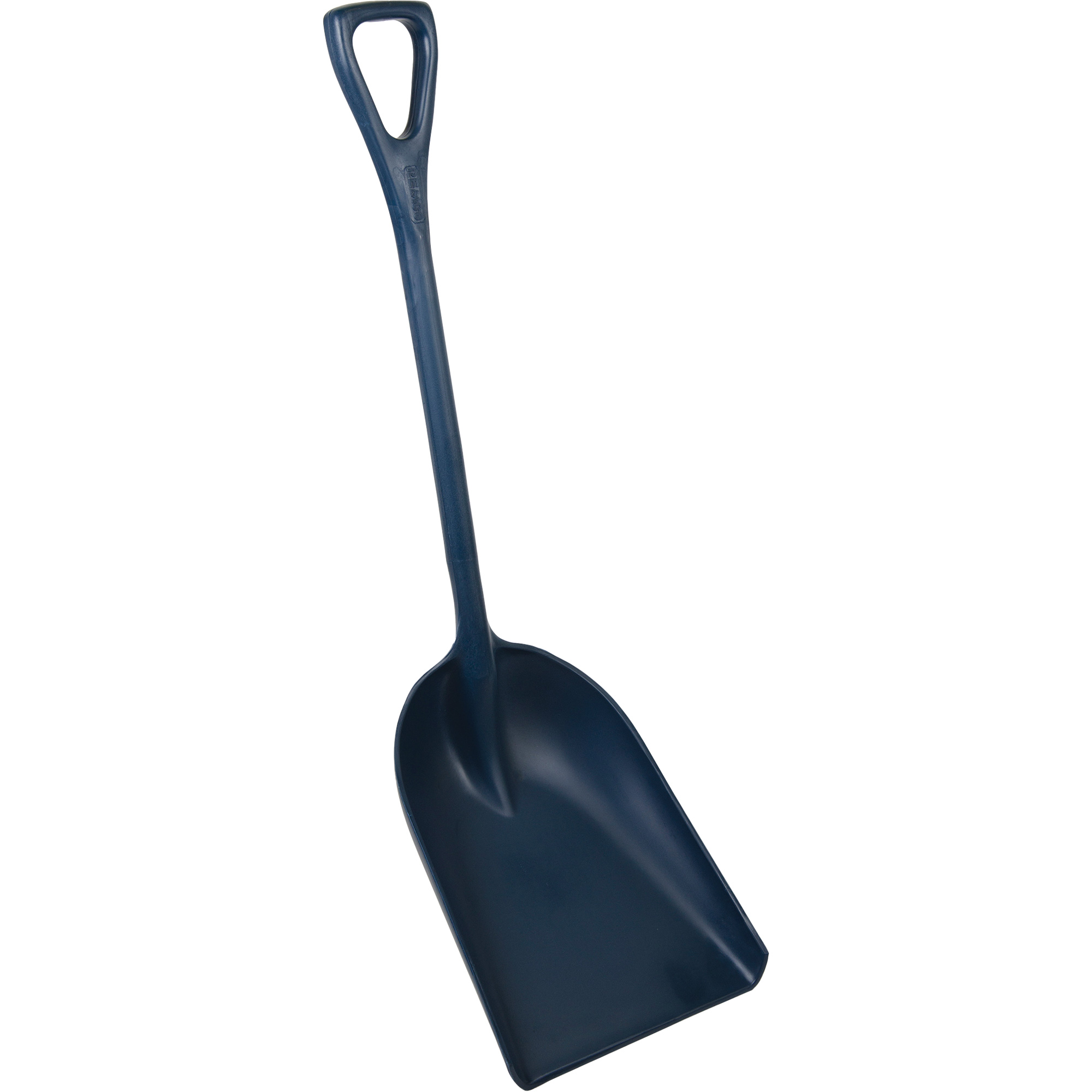 Pelle monobloc perceptible par détecteur de métal, Lame 13-3/4" x 17", Longueur de 42-1/2", Plastique, Bleu