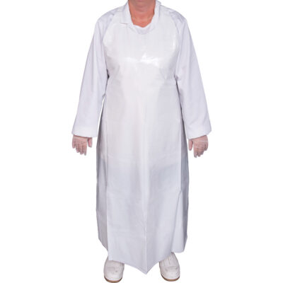 Tablier Top Dog de 6 mil, Polyuréthane, 50" lo x Blanc