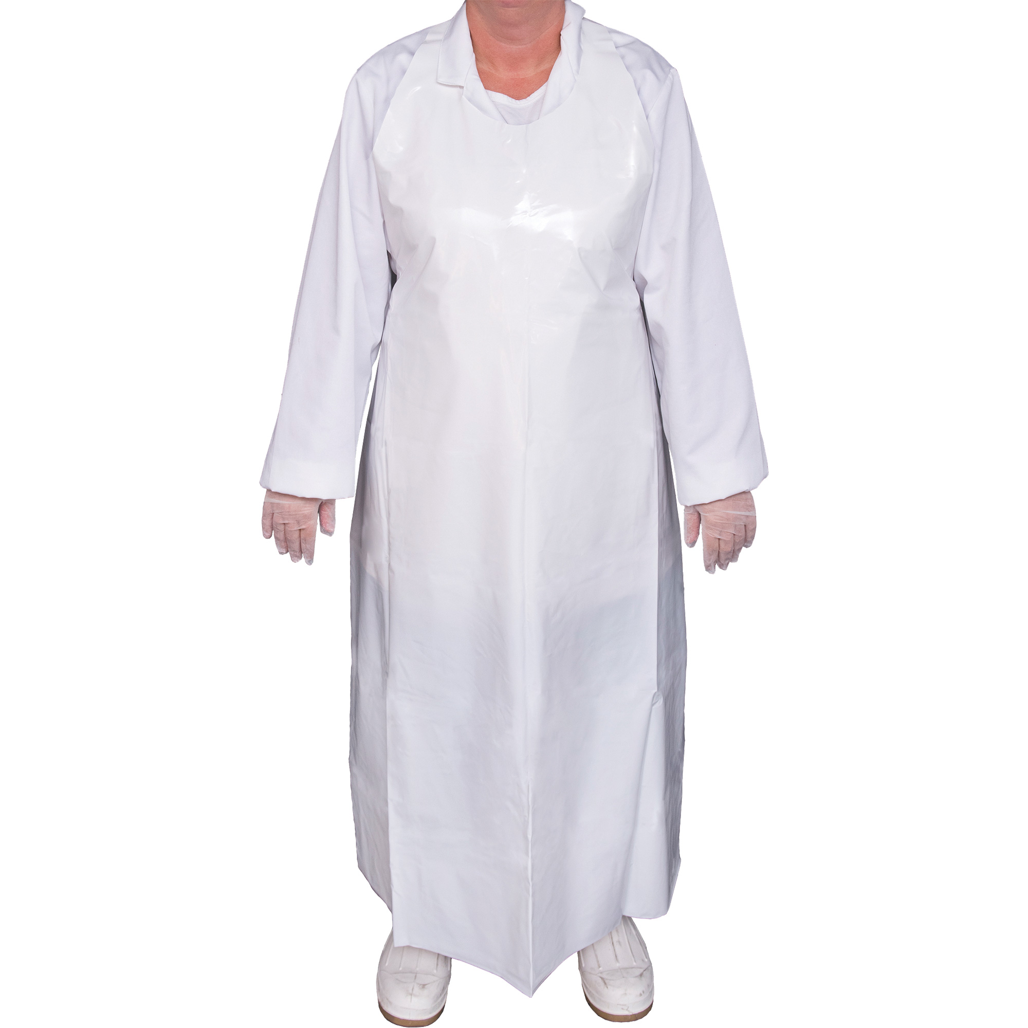 Tablier Top Dog de 6 mil, Polyuréthane, 45" lo x Blanc