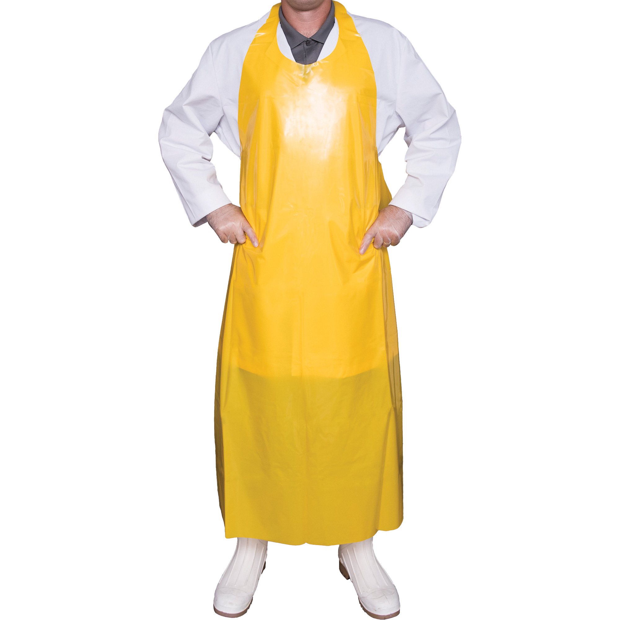 Tablier Top Dog de 6 mil, Polyuréthane, 45" lo x Jaune