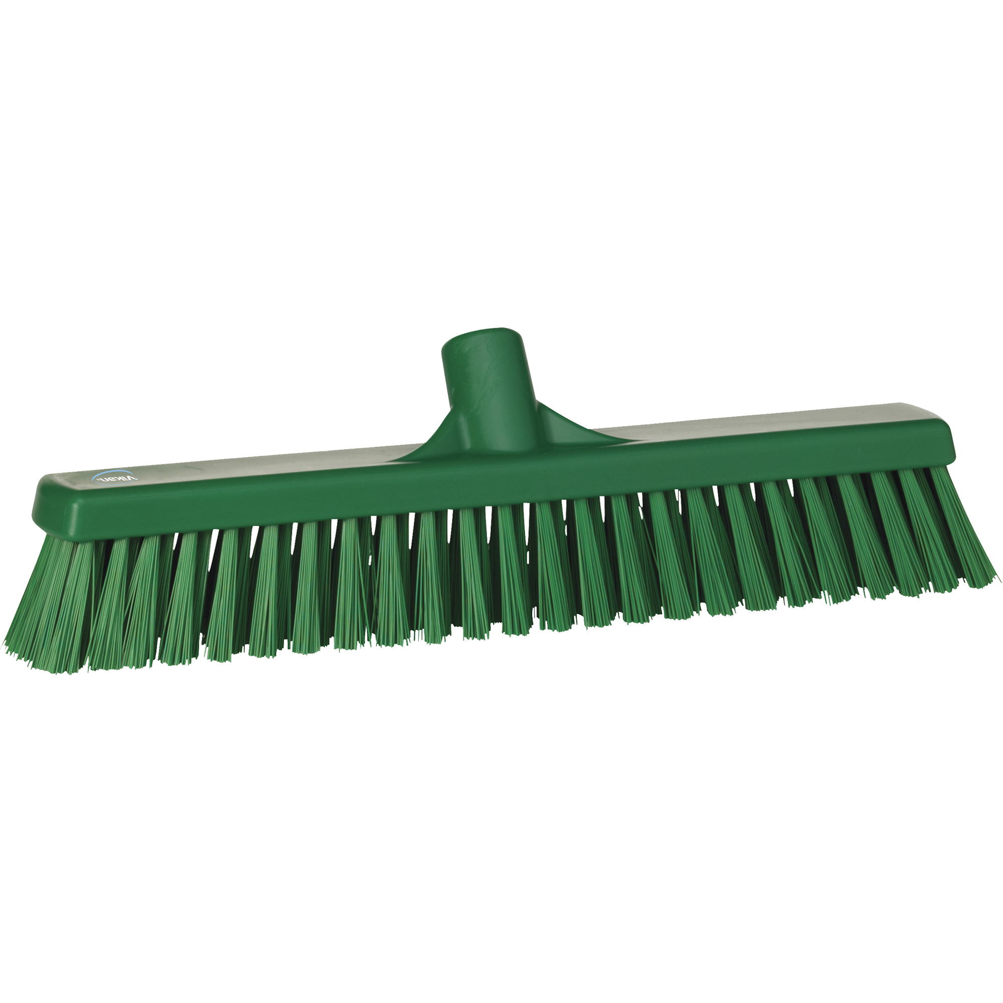 Tête de balai-brosse à soies combinées, Crins Corsé/Fin, 16-1/2", Polyester, Vert