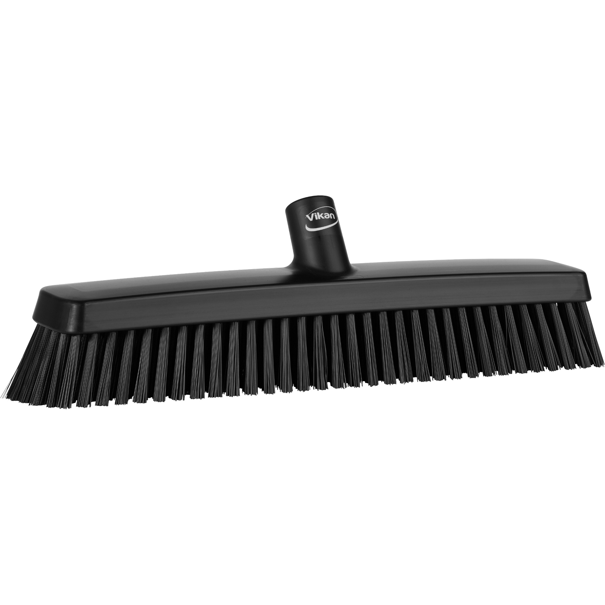 Tête de balai-brosse, Crins Fin/Ferme, 16-1/2", Polyester/Polypropylène, Noir
