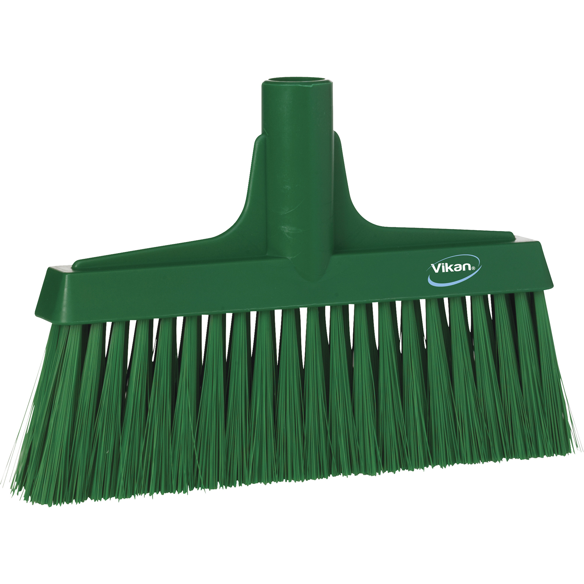 Tête de balai droit, Crins Corsé/Fin, 10-1/4", Polyester, Vert