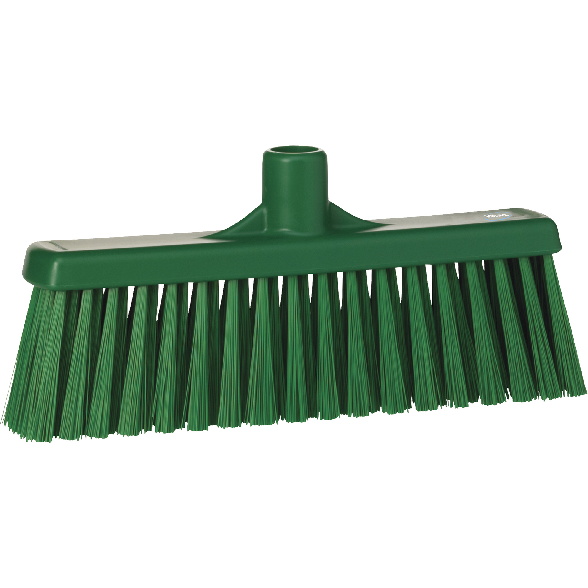 Tête de balai droit, Crins Moyen, 12", Polyester, Vert